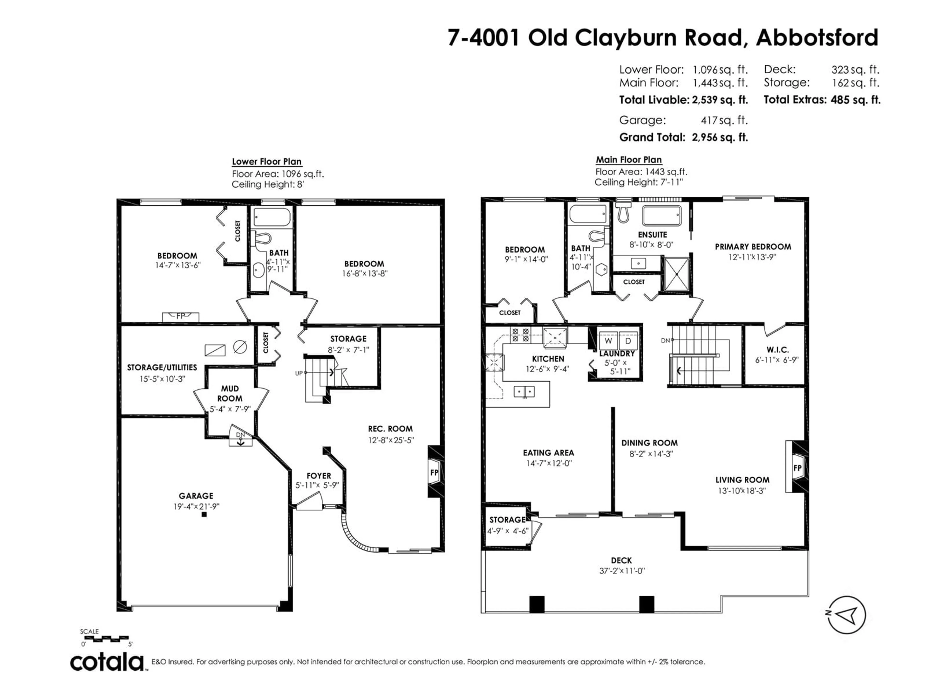 Floor plan for 7 - 4001 OLD CLAYBURN, Abbotsford British Columbia V3G1C5