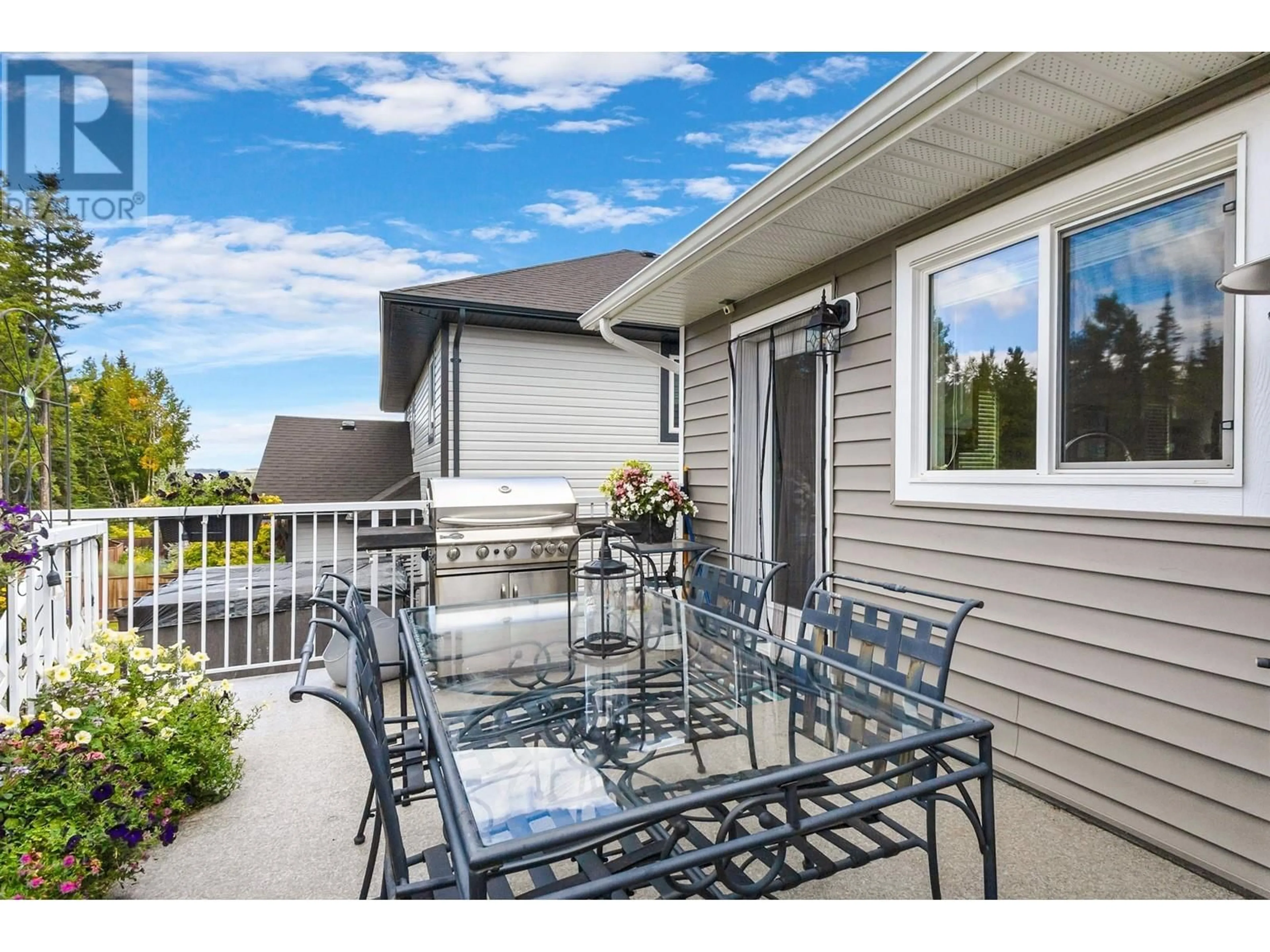 Patio, the fenced backyard for 2929 VISTA RIDGE DRIVE, Prince George British Columbia V2N0G9