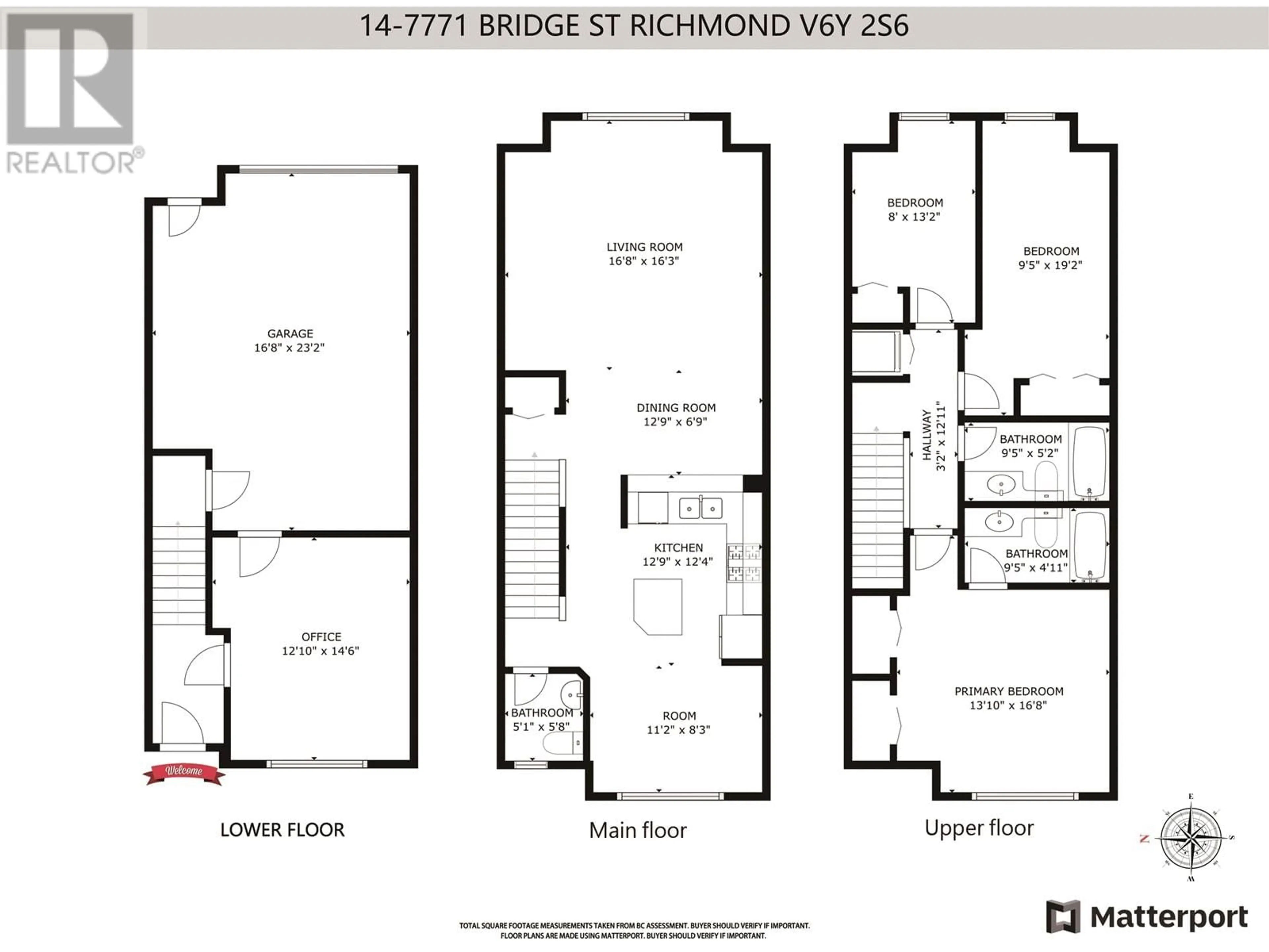 Floor plan for 14 7771 BRIDGE STREET, Richmond British Columbia V6Y2S6