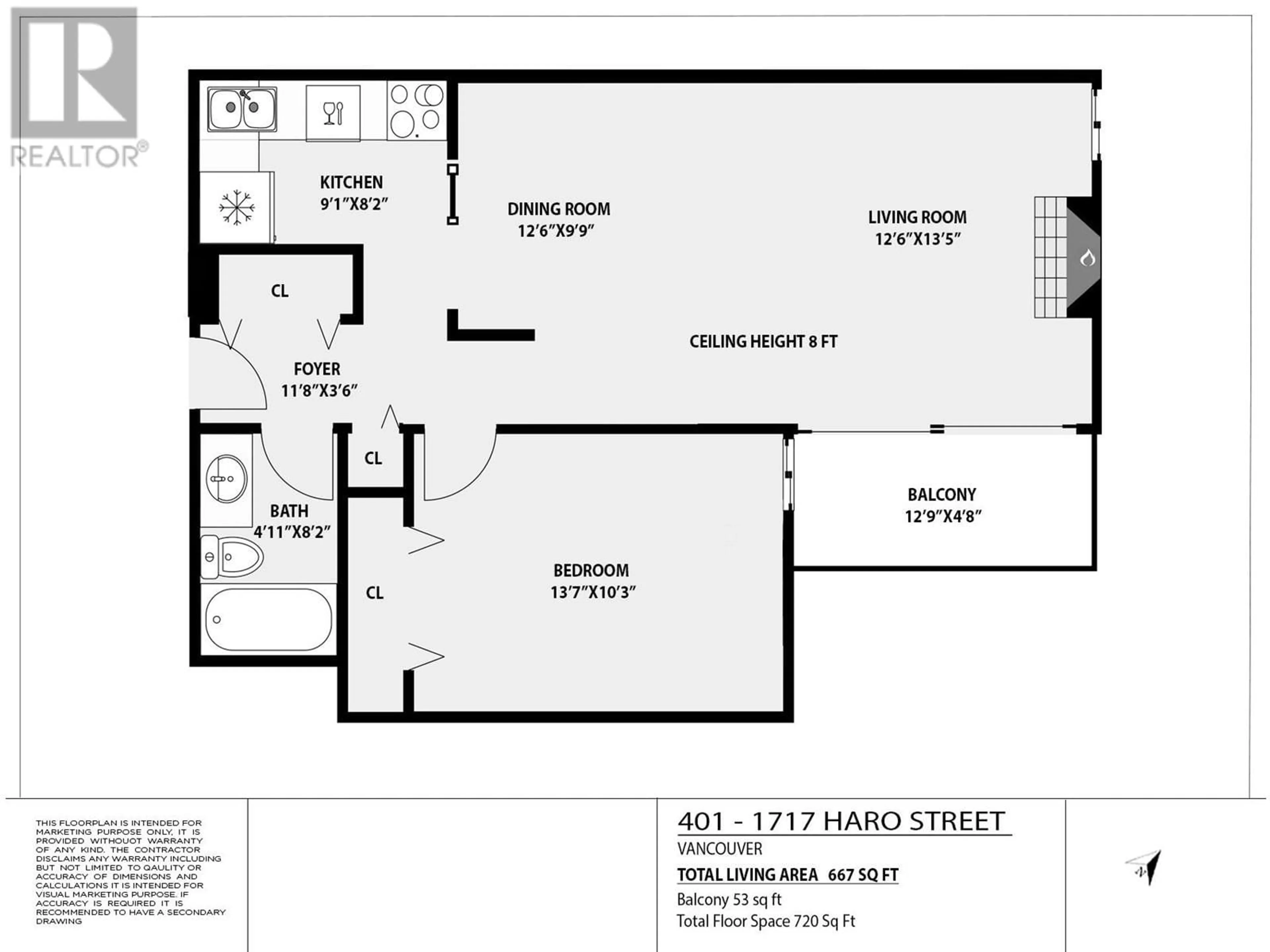 Floor plan for 401 1717 HARO STREET, Vancouver British Columbia V6G1H1