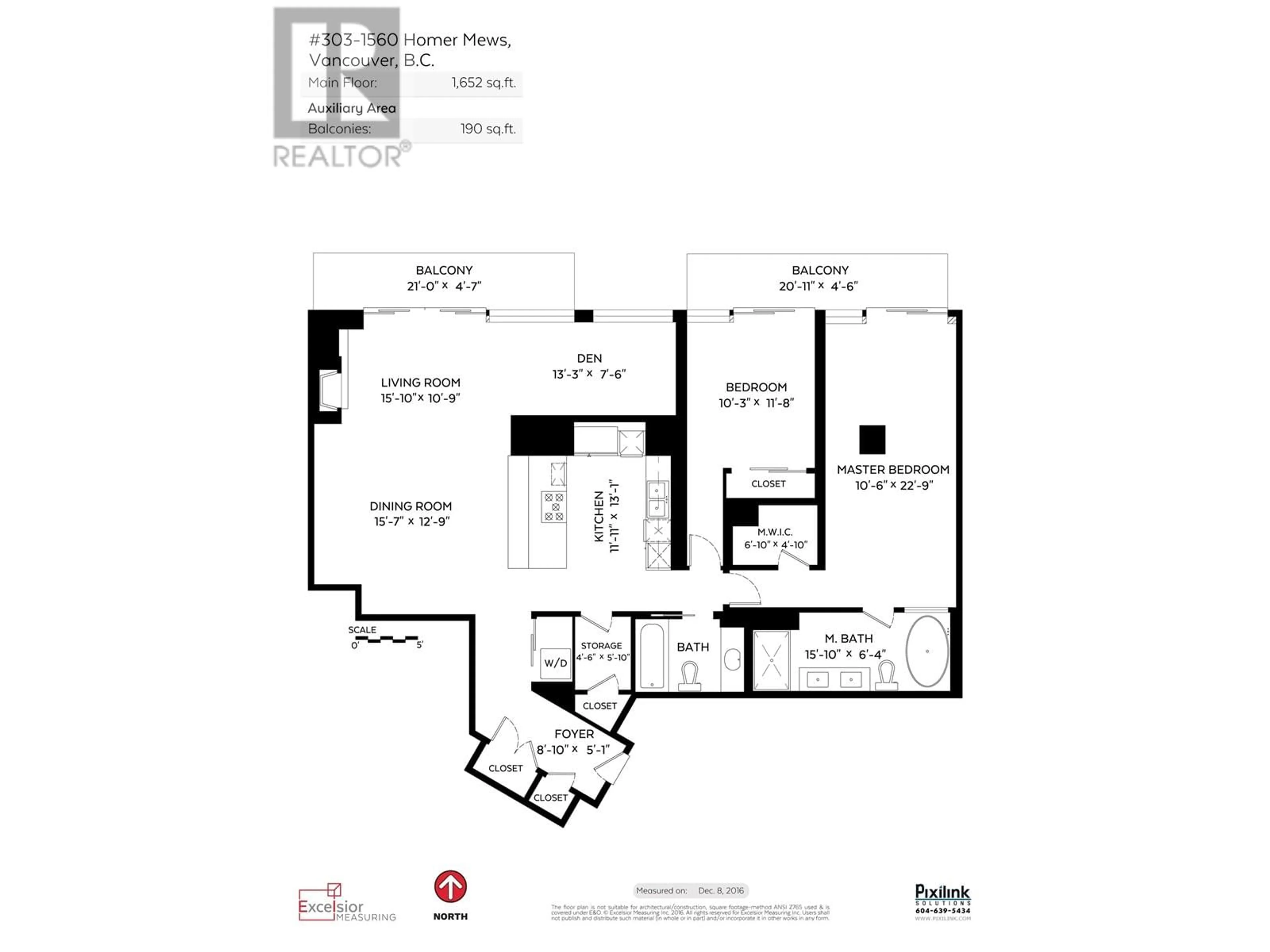 Floor plan for 303 1560 HOMER MEWS, Vancouver British Columbia V6Z0A5