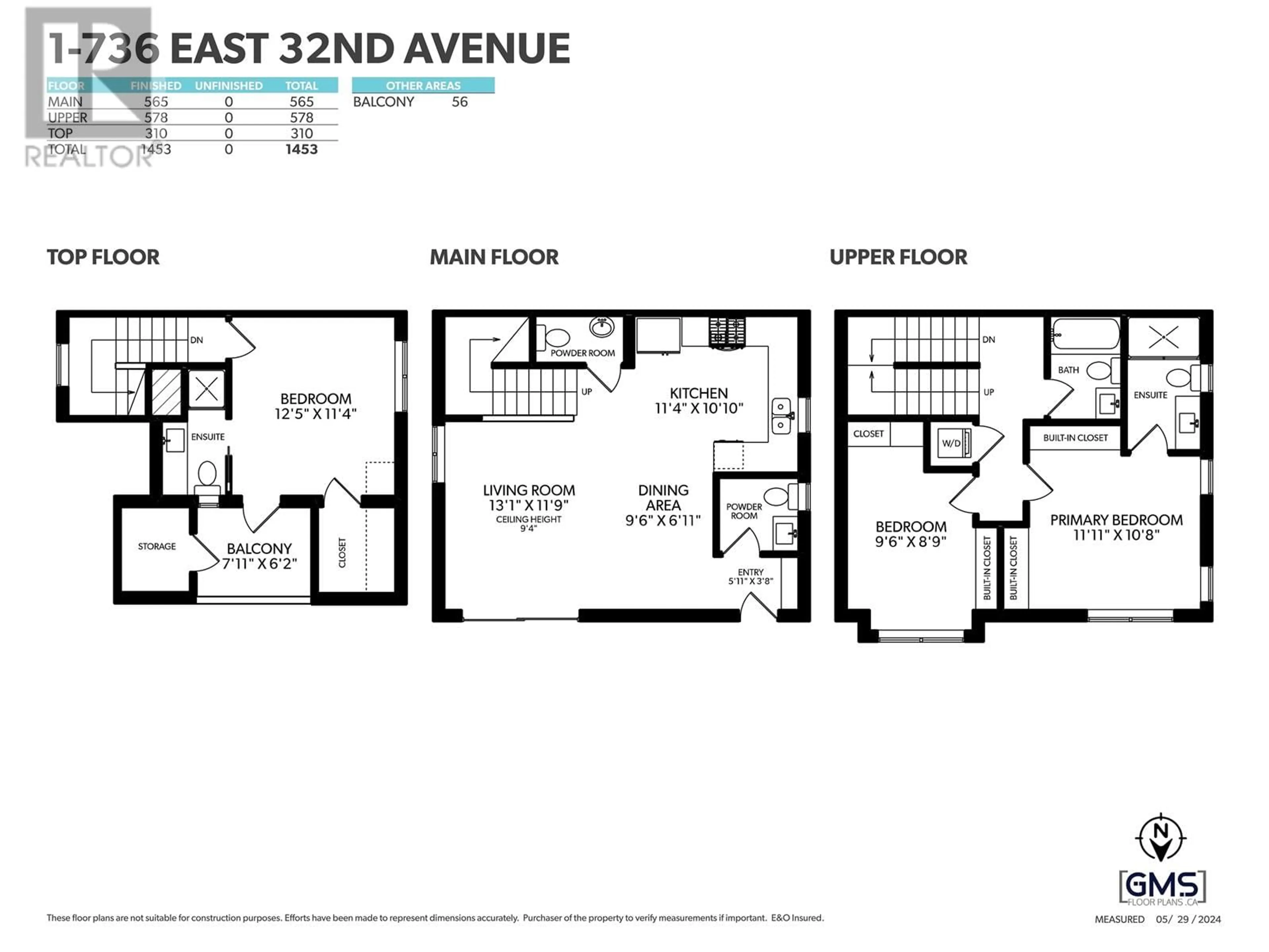 Floor plan for 1 736 E 32ND AVENUE, Vancouver British Columbia V5V2Y6