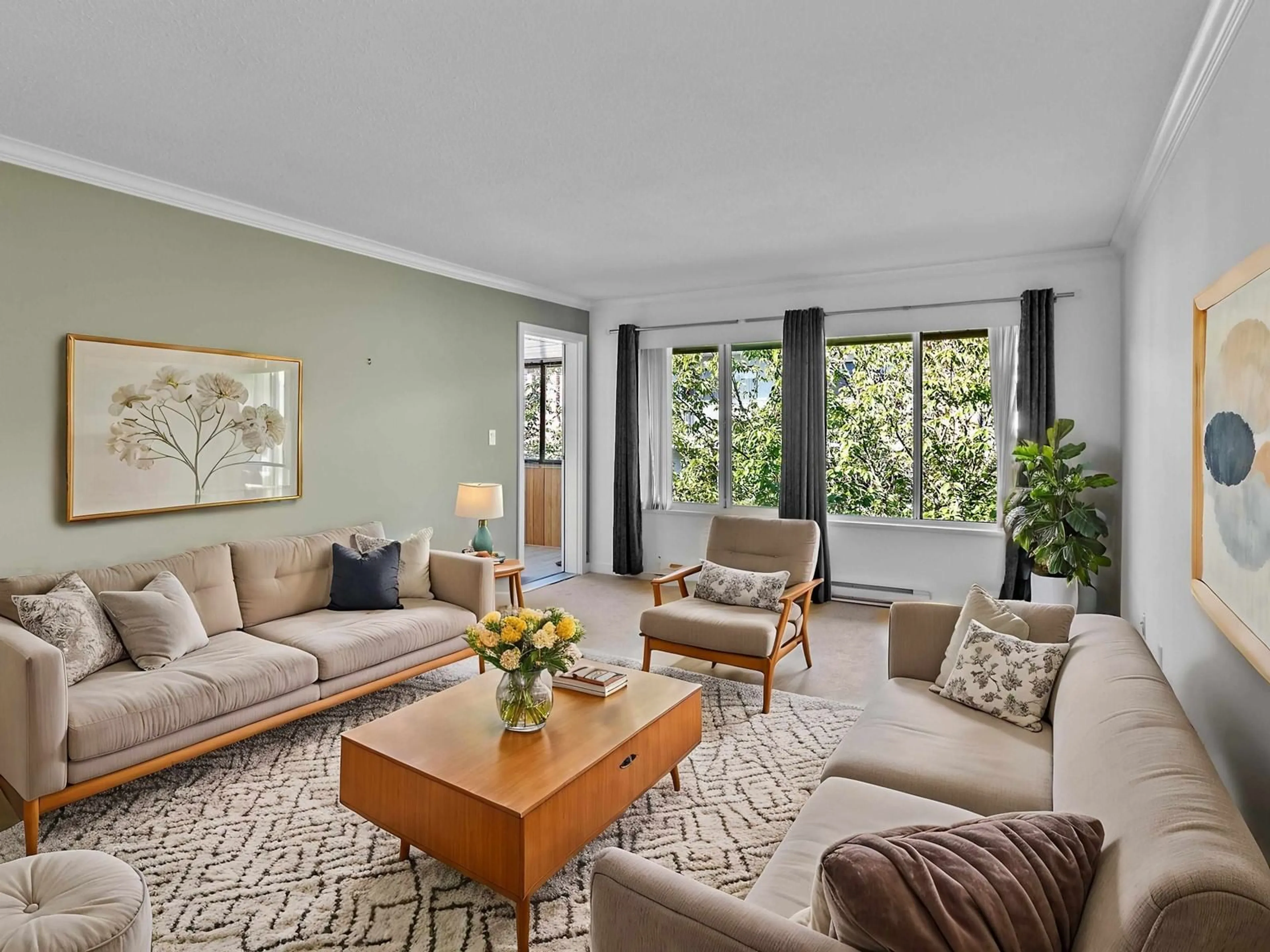 Living room, carpet floors for 304 1531 MERKLIN STREET, White Rock British Columbia V4B4C6