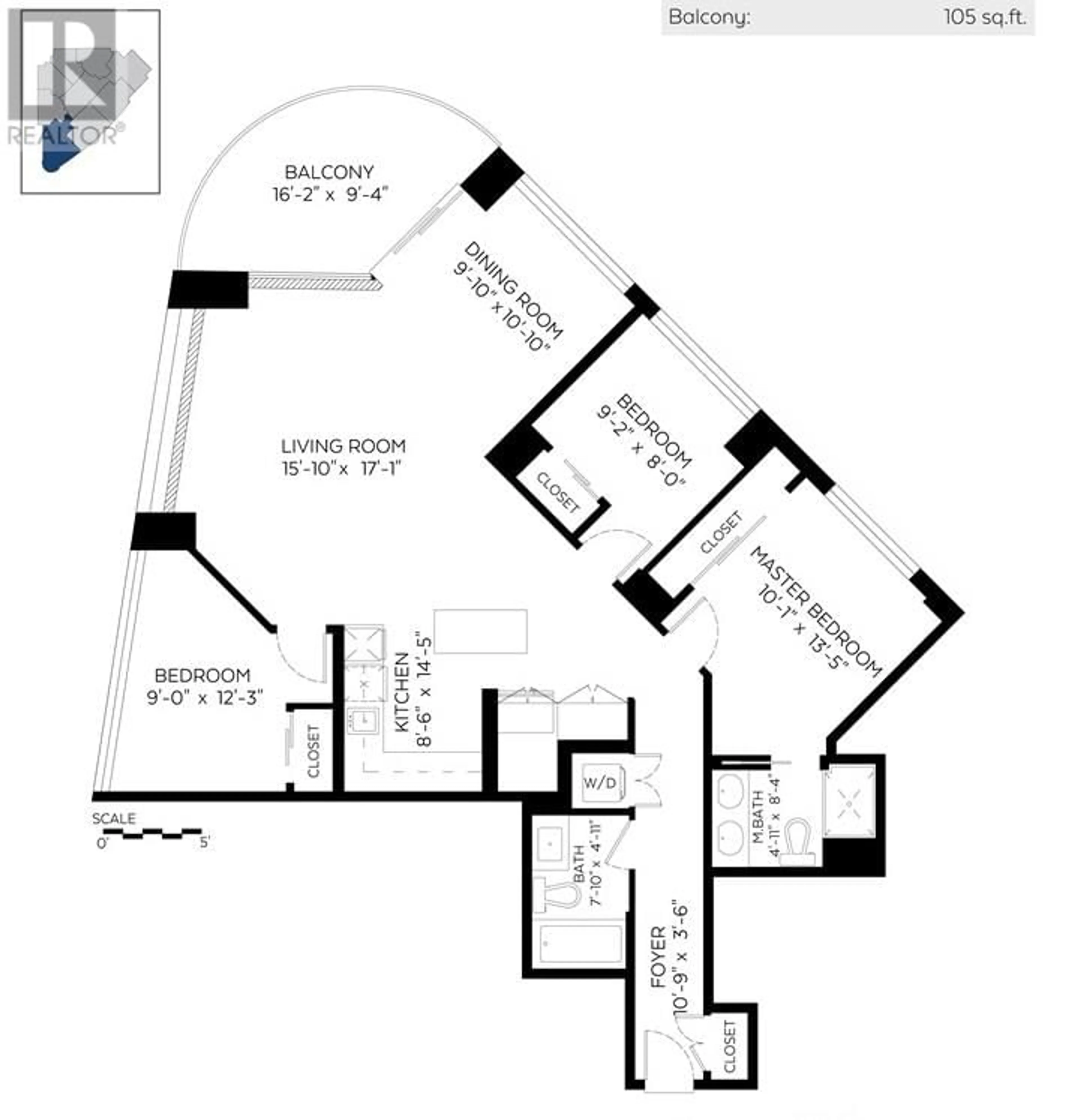 Floor plan for 2103 1009 EXPO BOULEVARD, Vancouver British Columbia V6Z2V9