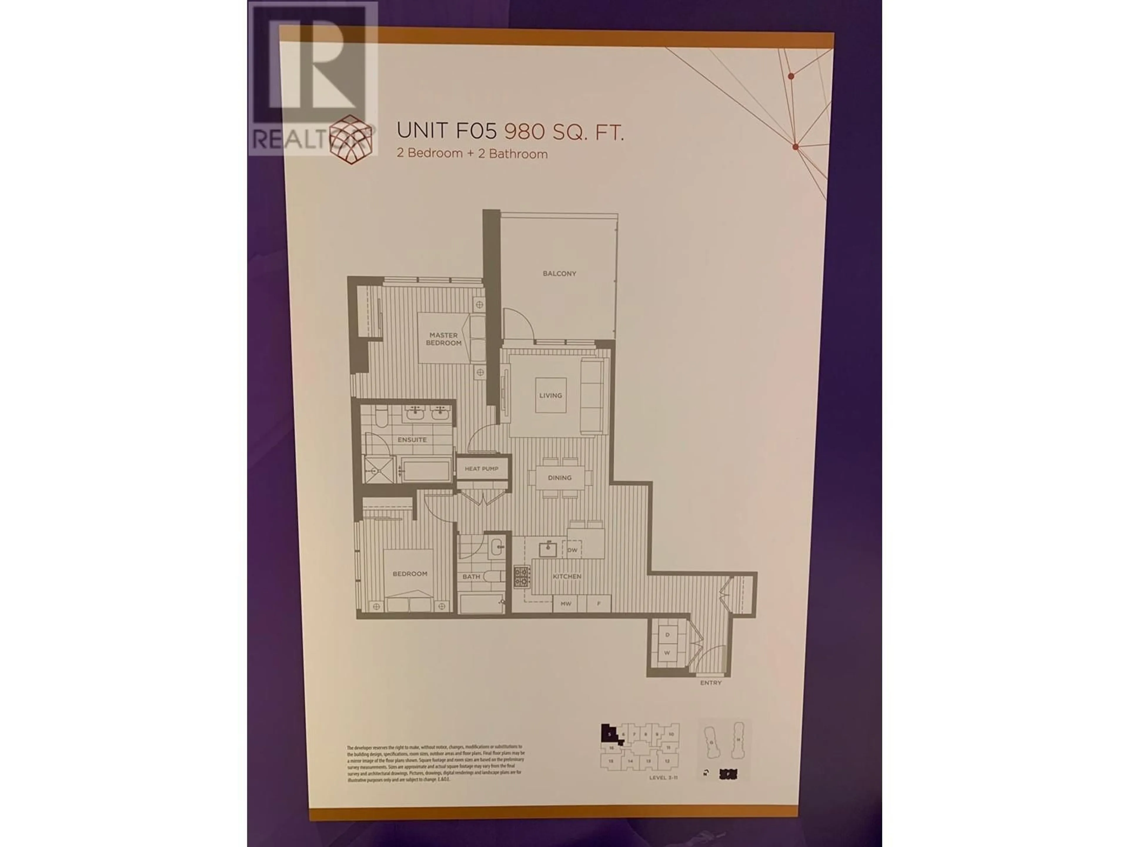 Floor plan for 801 6855 PEARSON WAY, Richmond British Columbia V7C0E9