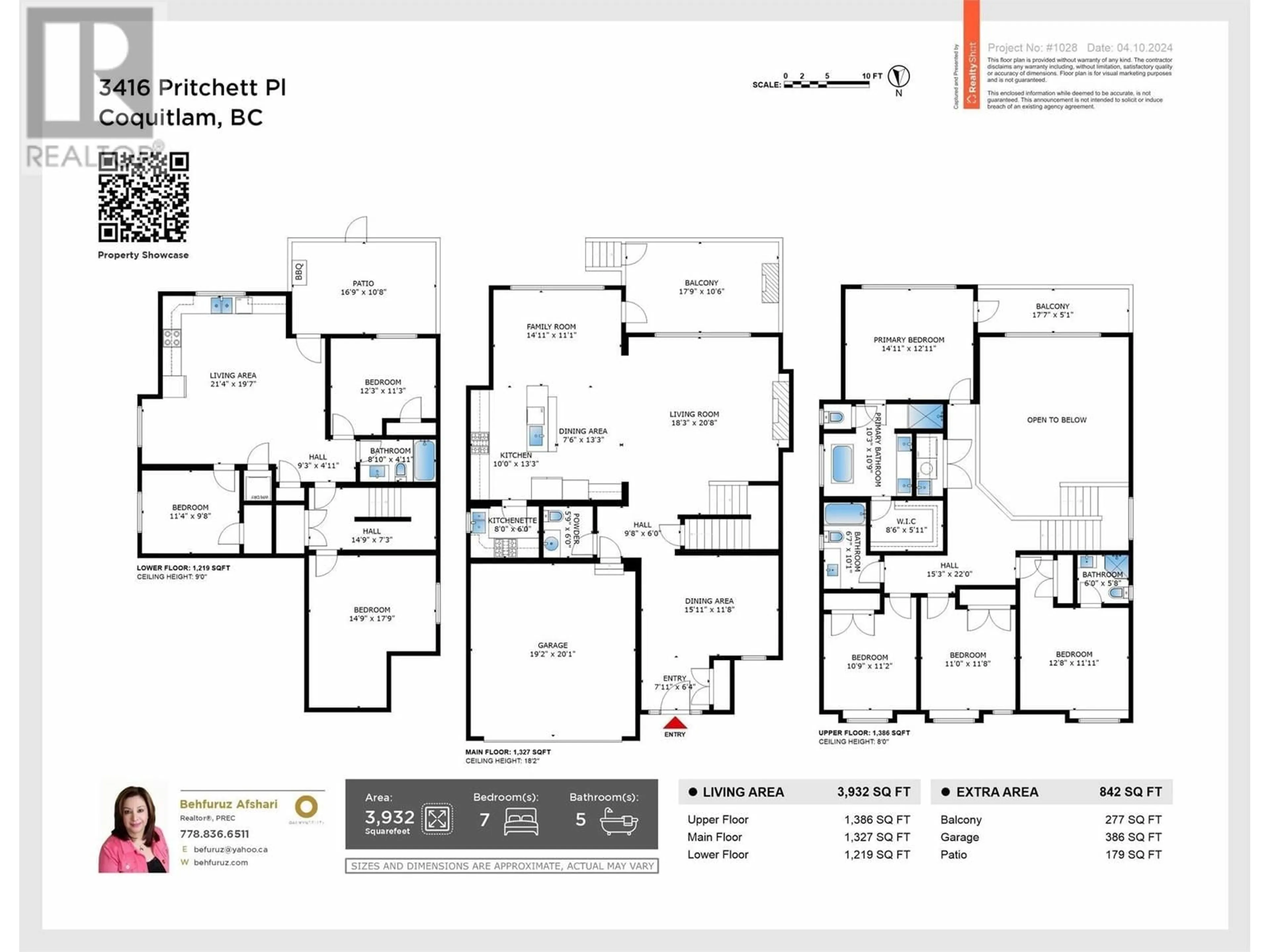 Floor plan for 3416 PRITCHETT PLACE, Coquitlam British Columbia V3E3L2