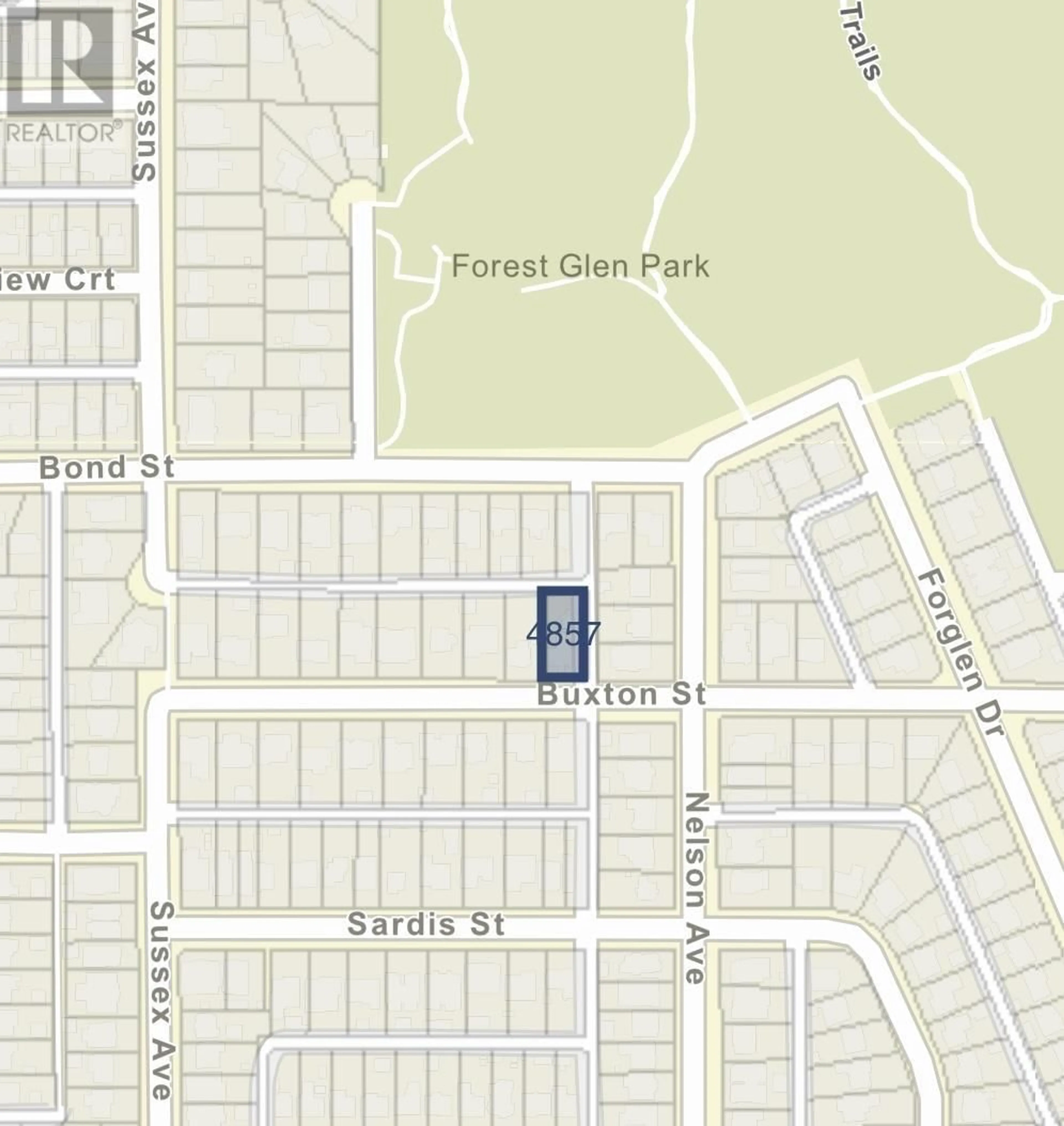 Picture of a map for 4857 BUXTON STREET, Burnaby British Columbia V5H1J2