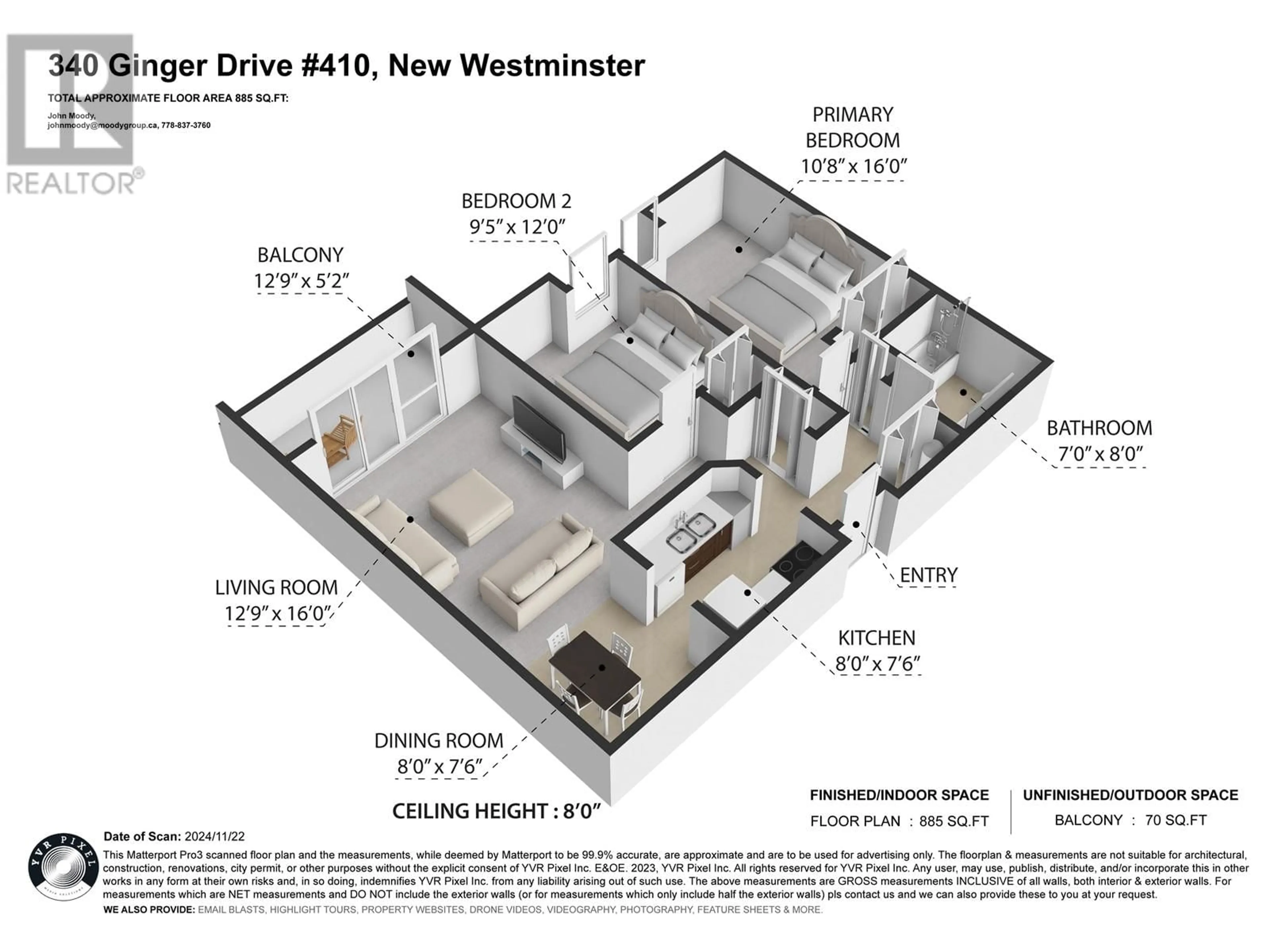 Floor plan for 410 340 GINGER DRIVE, New Westminster British Columbia V3L5L7