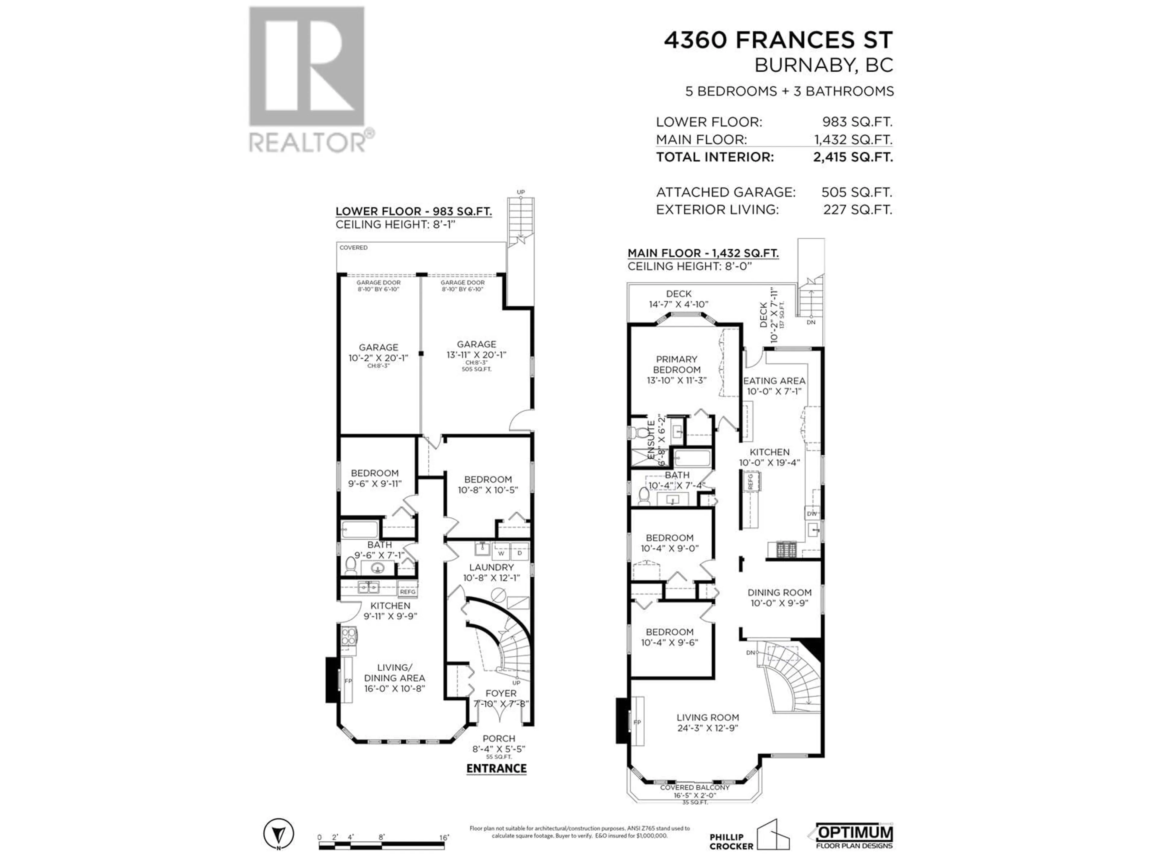 Floor plan for 4360 FRANCES STREET, Burnaby British Columbia V5C2R3