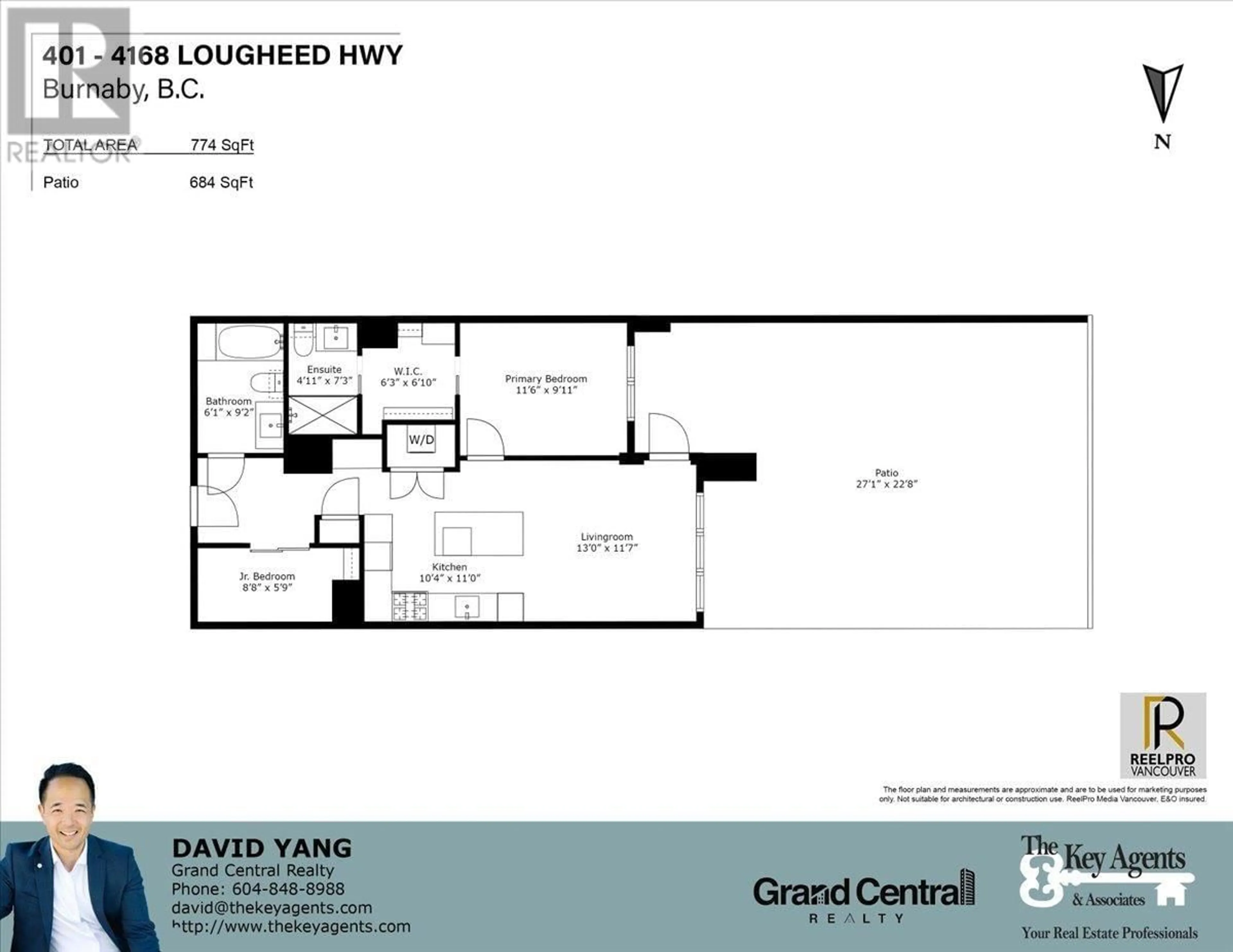 Floor plan for 401 4168 LOUGHEED HIGHWAY, Burnaby British Columbia V5C0N9