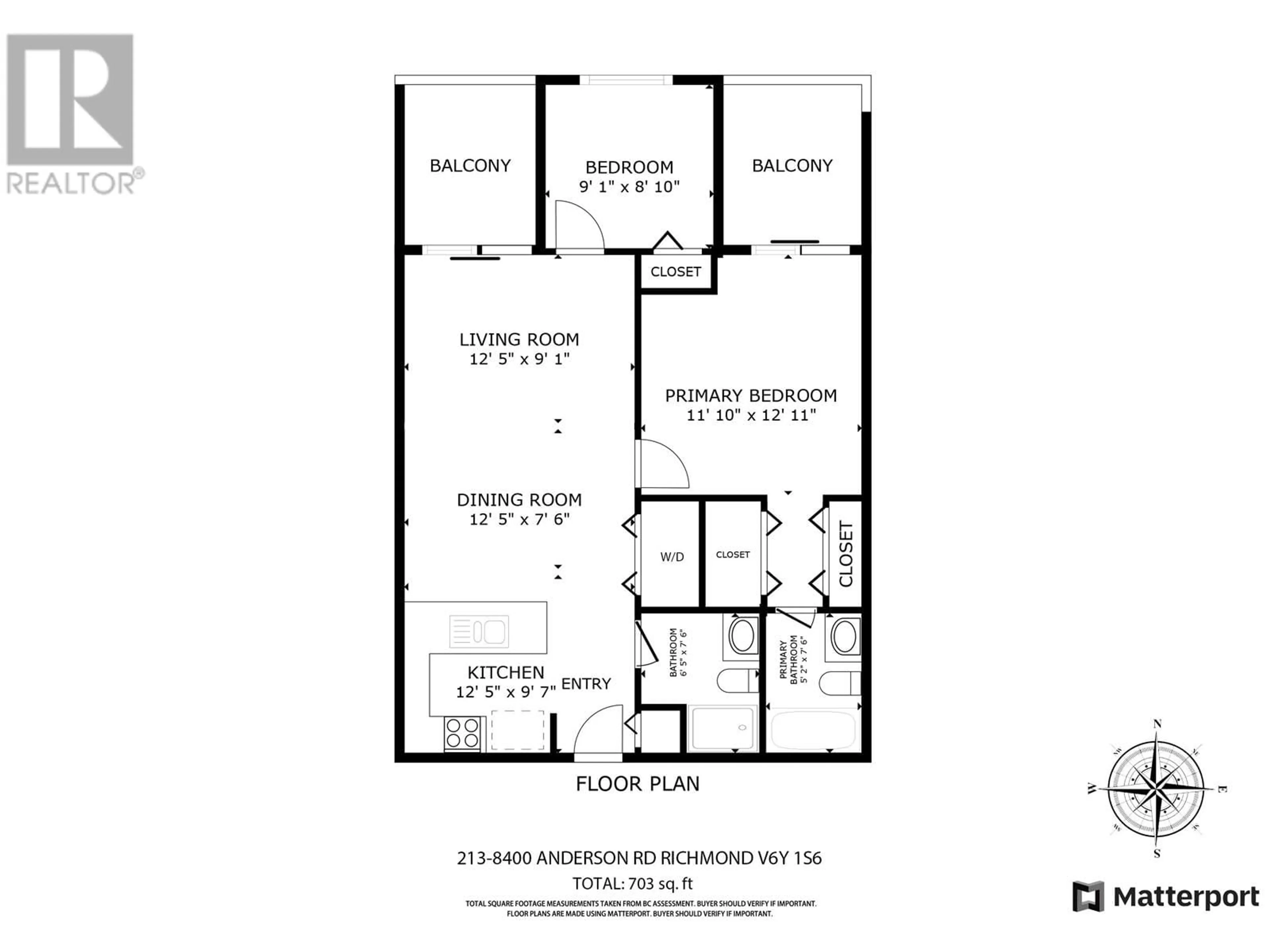 Floor plan for 213 8400 ANDERSON ROAD, Richmond British Columbia V6Y1S6