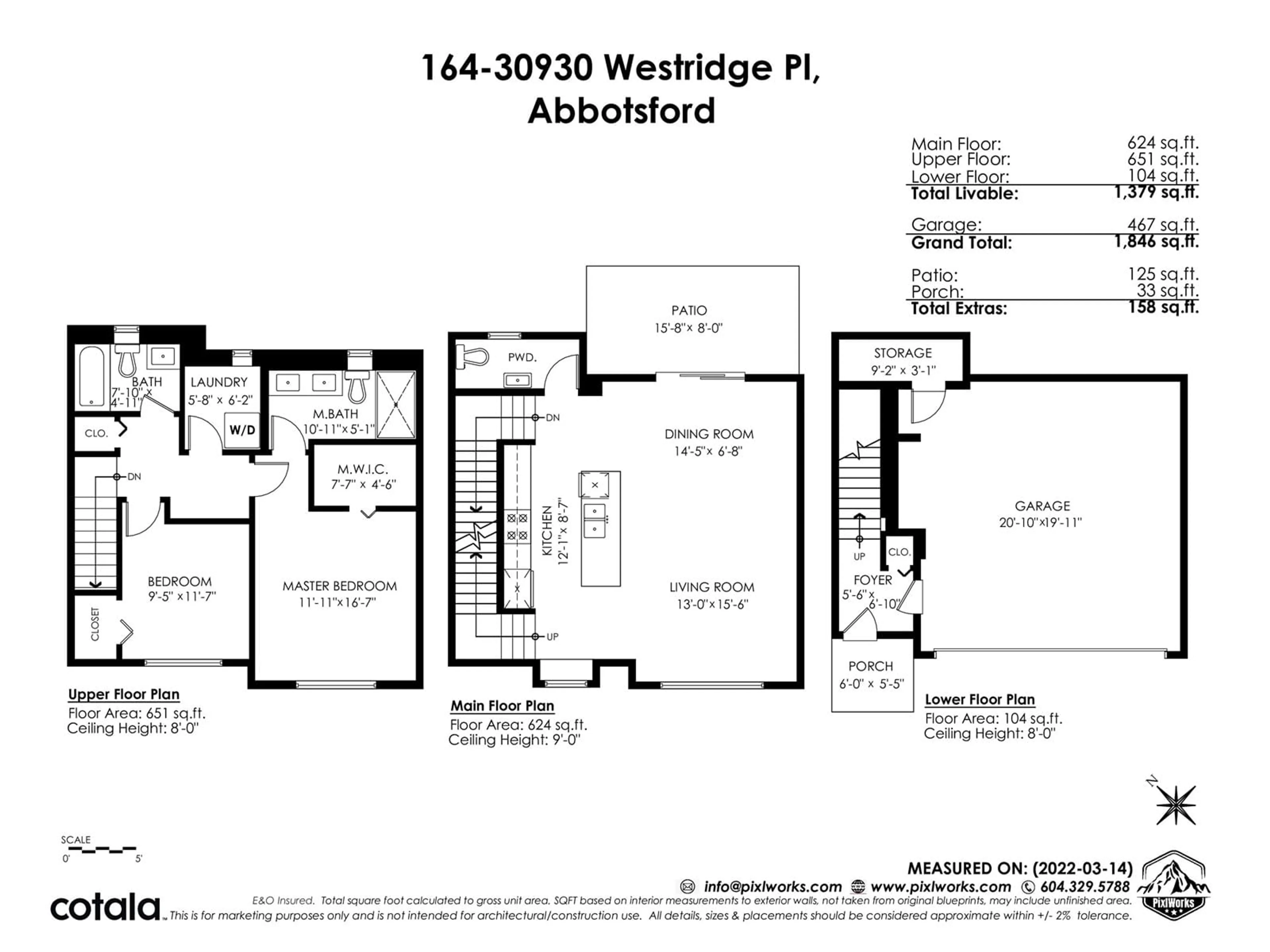 Floor plan for 164 30930 WESTRIDGE PLACE, Abbotsford British Columbia V2T0H6