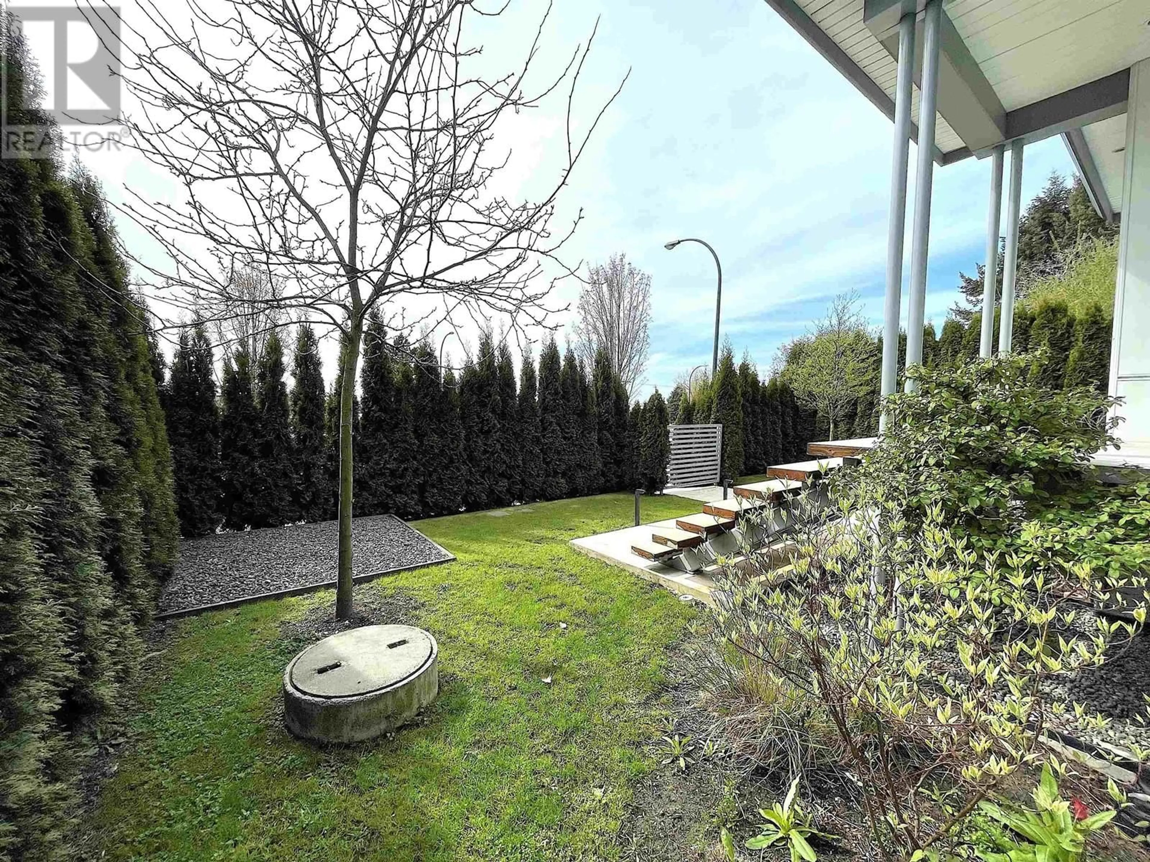 Patio, the fenced backyard for 1633 SE MARINE DRIVE, Vancouver British Columbia V5P2R5