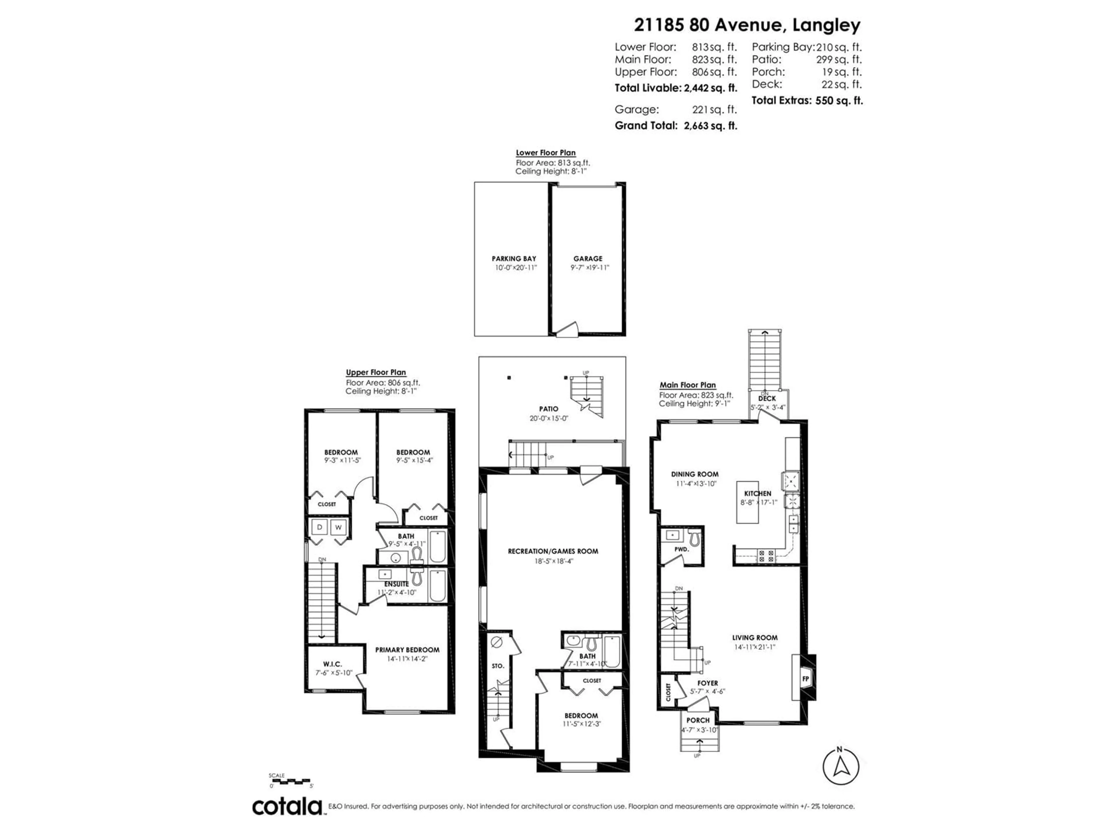 Floor plan for 21185 80 AVENUE, Langley British Columbia V2Y0J4