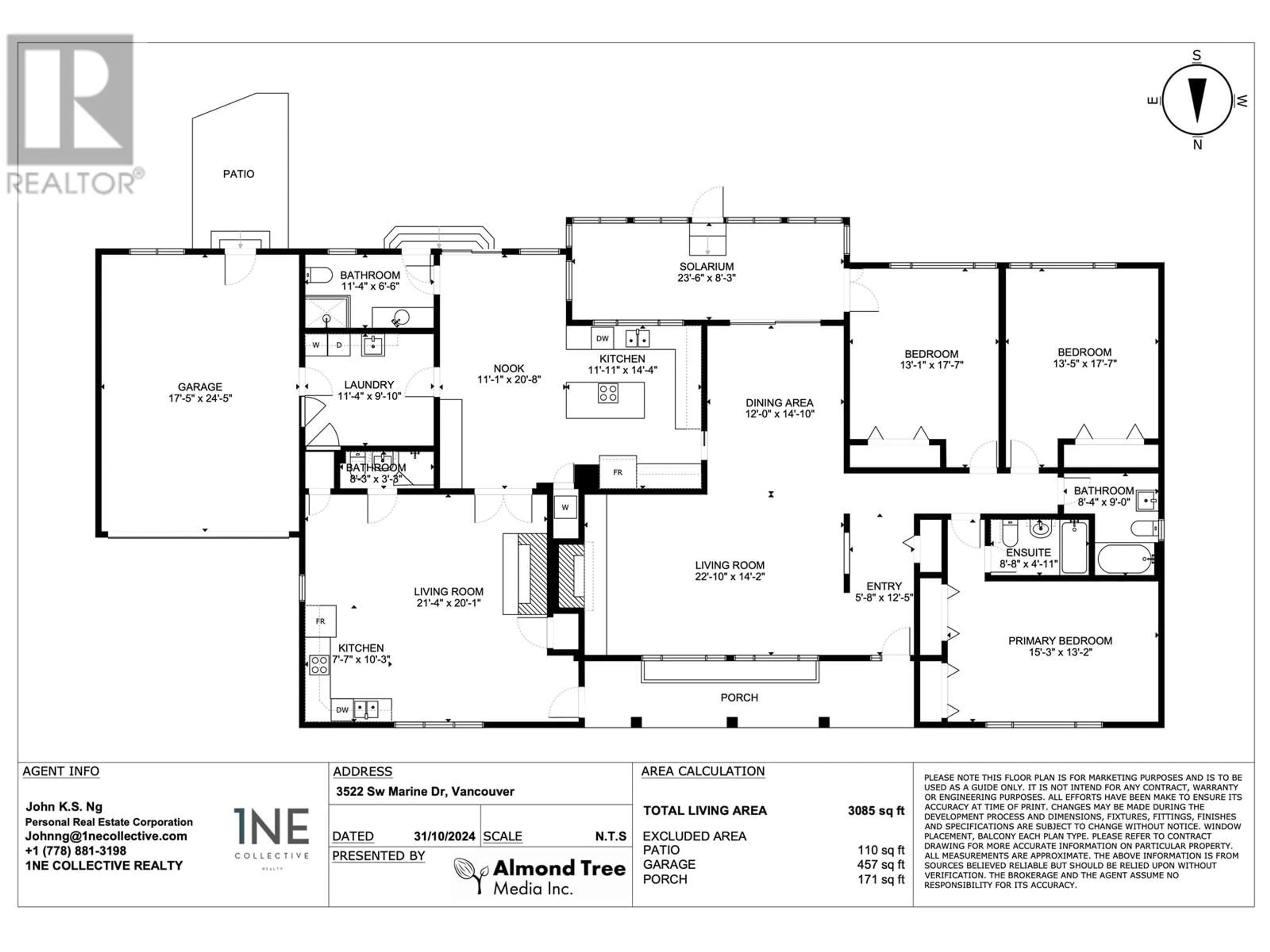 Floor plan for 3522 SW MARINE DRIVE, Vancouver British Columbia V6N3Z2