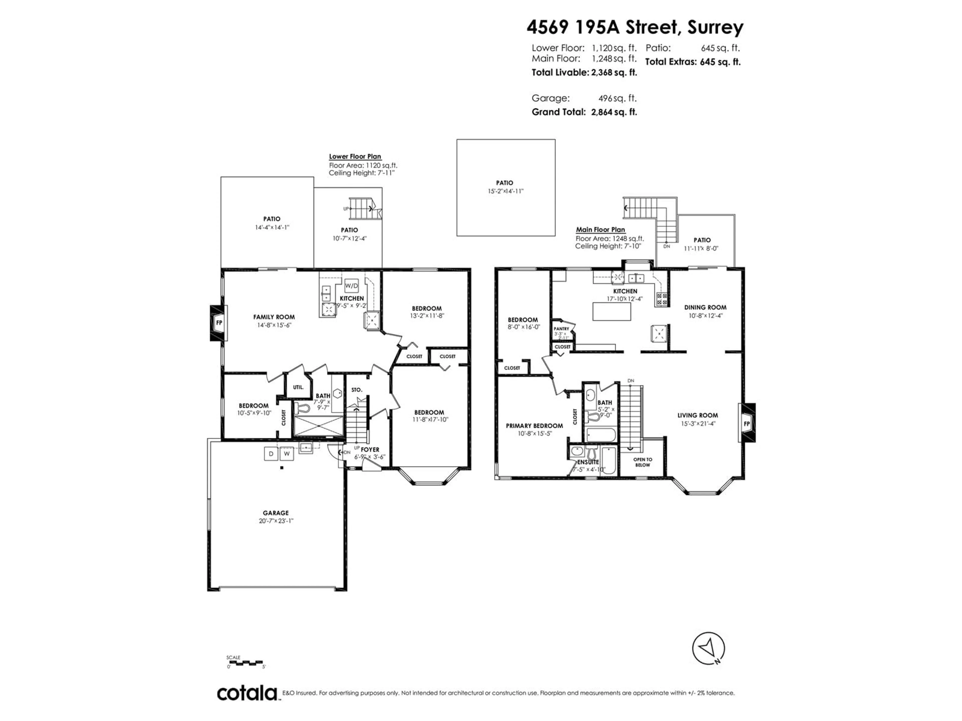 Floor plan for 4569 195A STREET, Surrey British Columbia V3S0L7