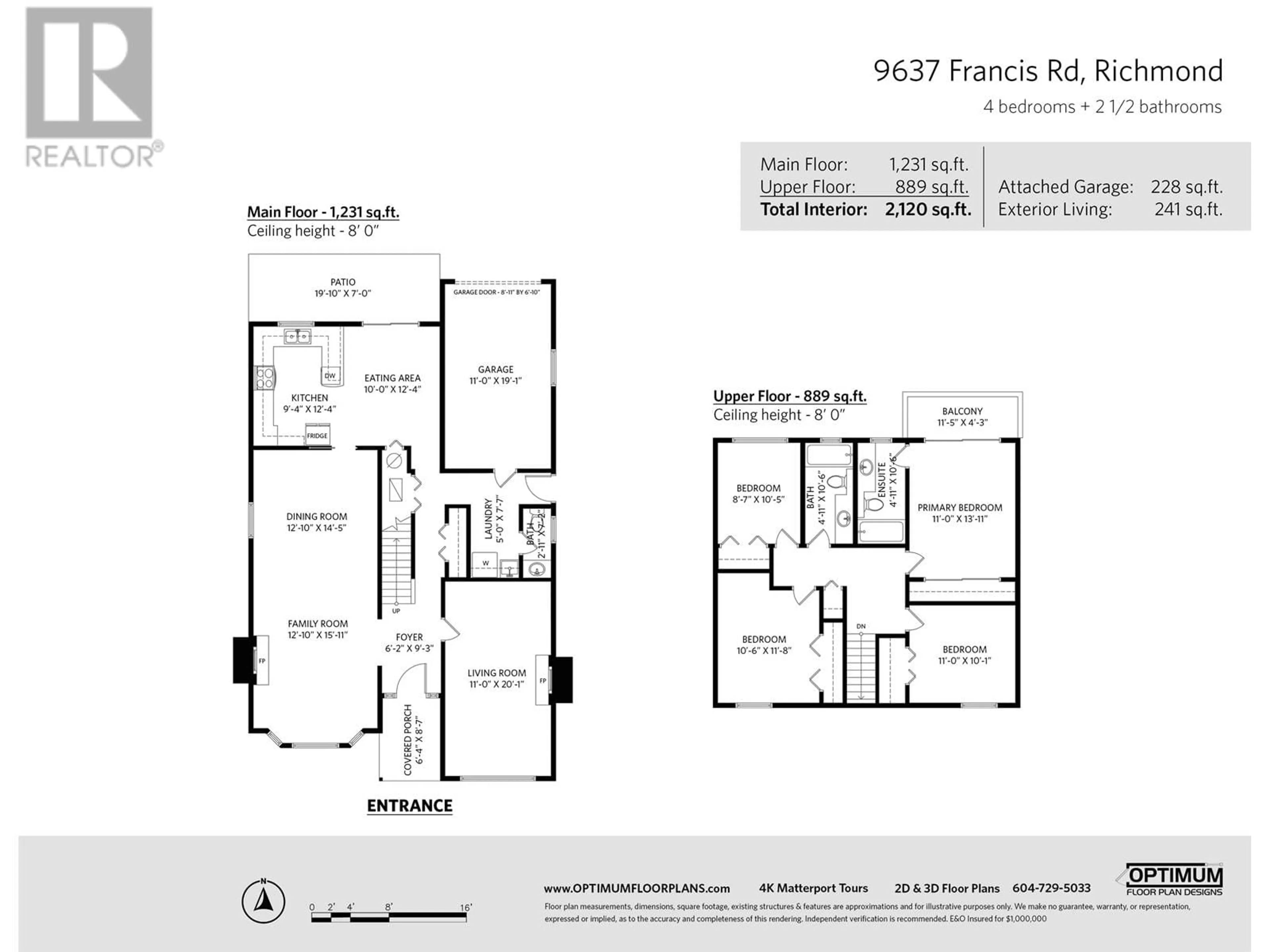 Floor plan for 9637 FRANCIS ROAD, Richmond British Columbia V6Y3A6