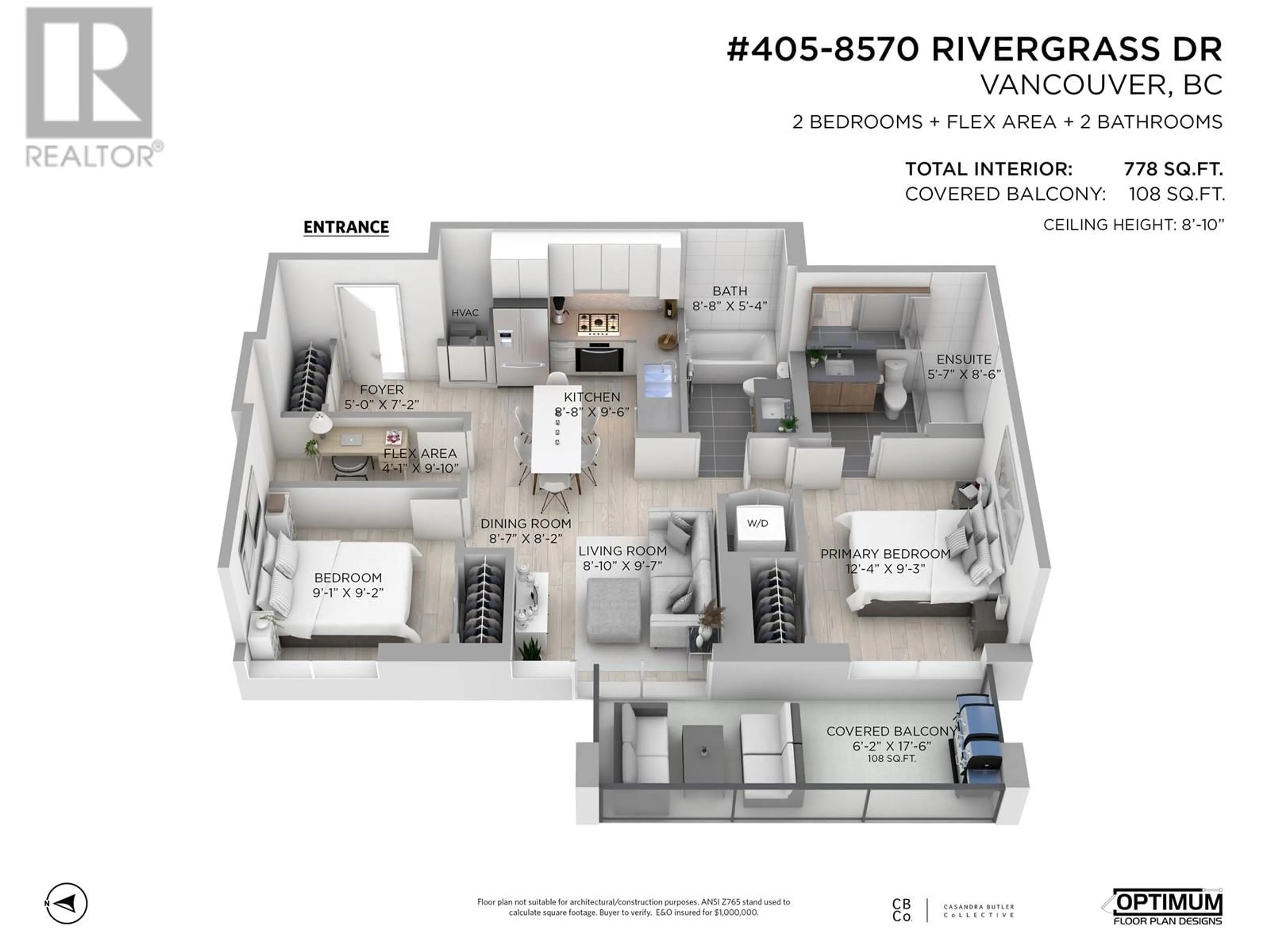 Floor plan for 405 8570 RIVERGRASS DRIVE, Vancouver British Columbia V5S0H4