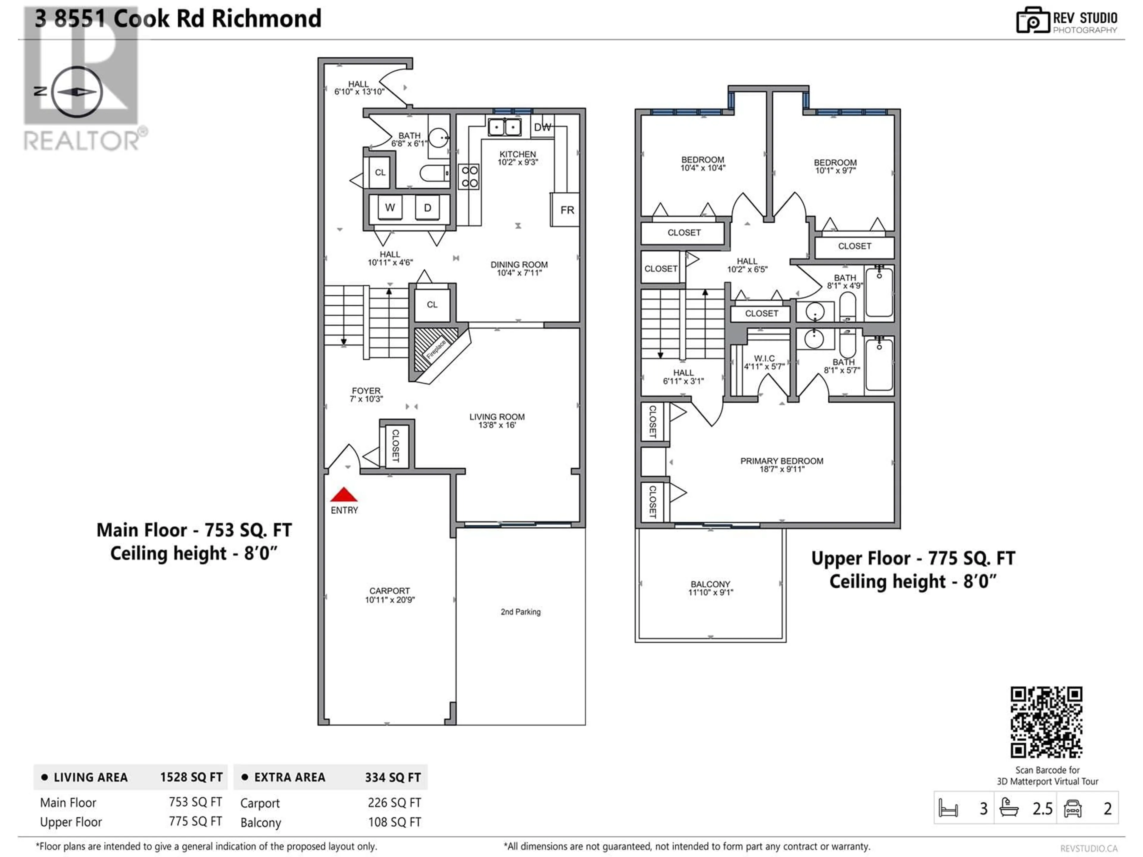 Floor plan for 3 8551 COOK ROAD, Richmond British Columbia V6Y1V6