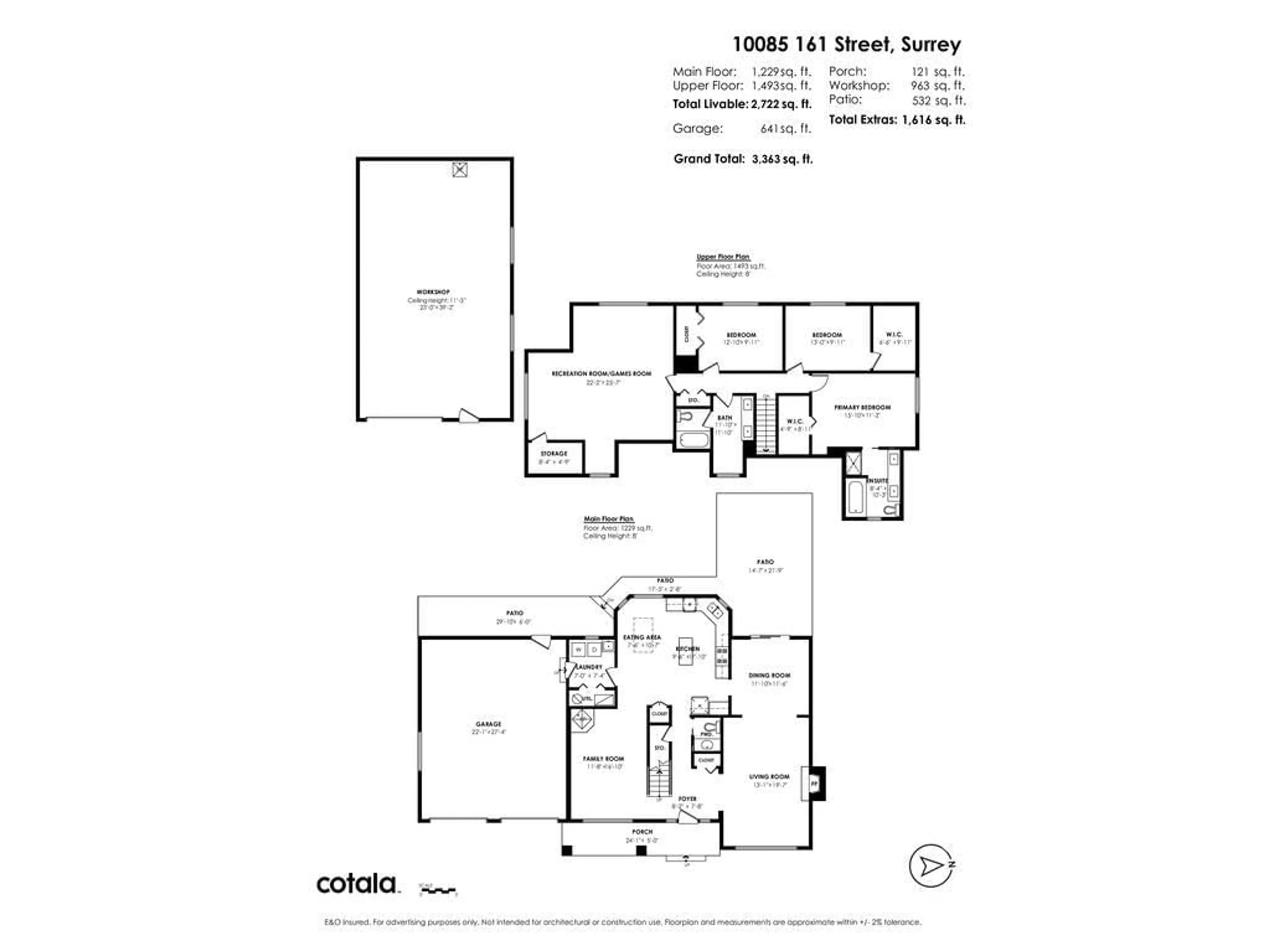 Floor plan for 10085 161 STREET, Surrey British Columbia V4N2K1