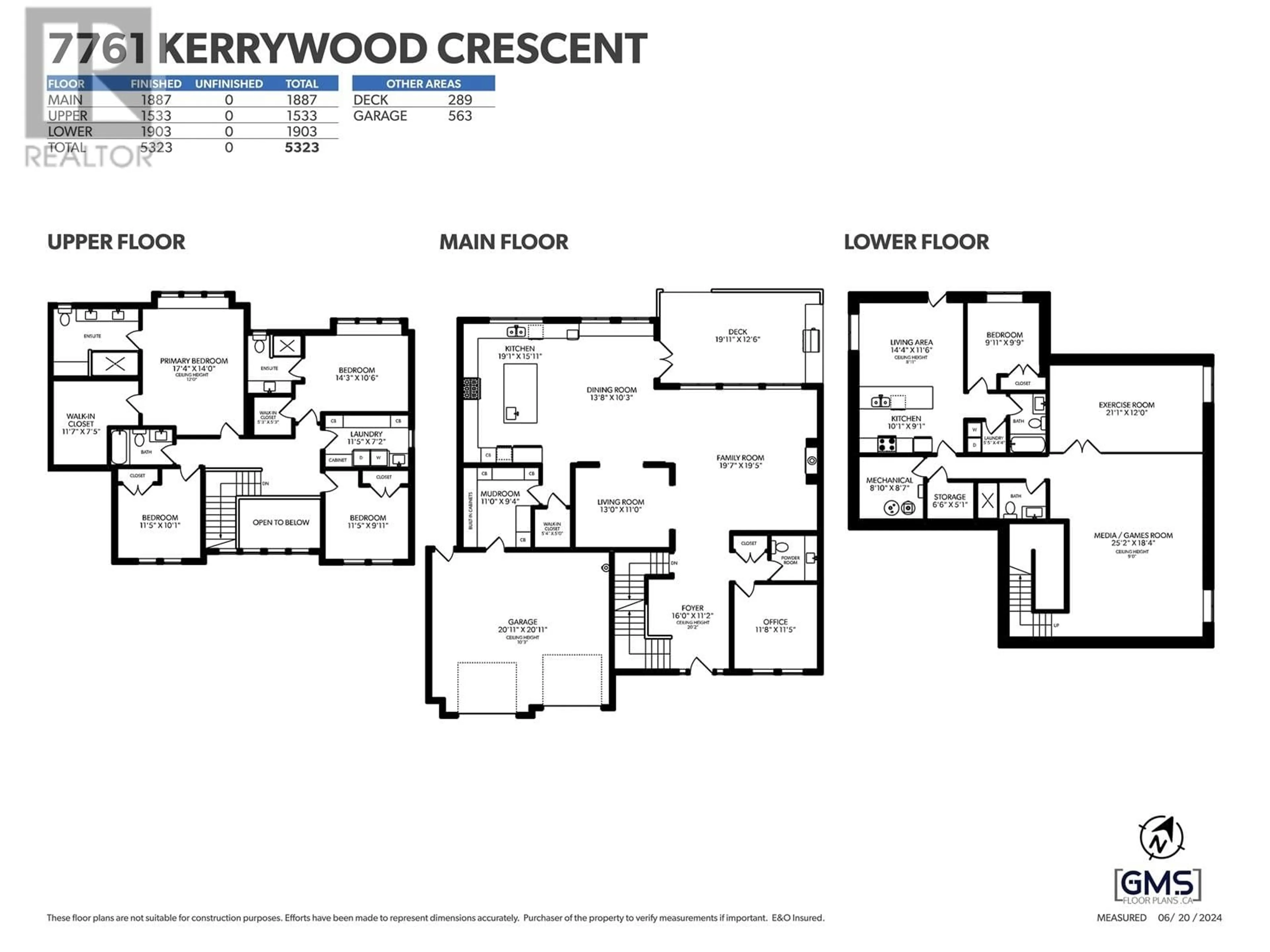 Floor plan for 7761 KERRYWOOD CRESCENT, Burnaby British Columbia V5A2E9