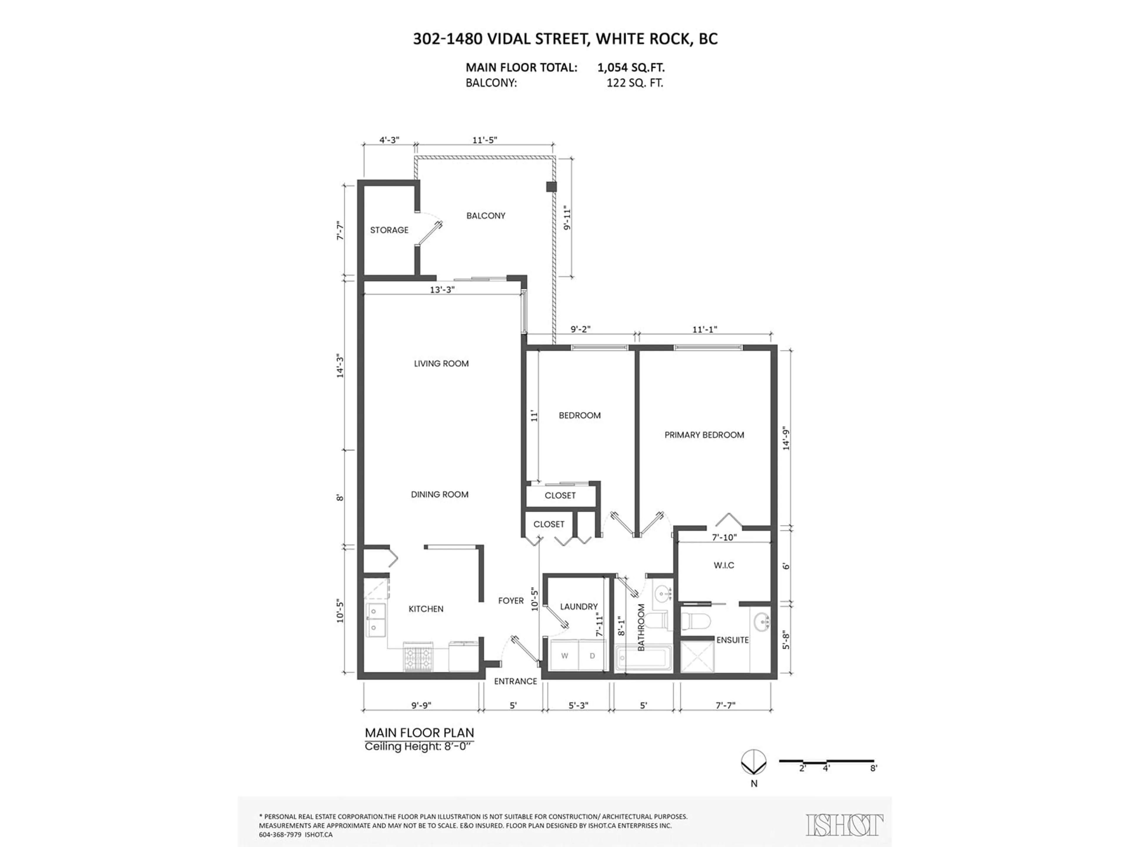 Floor plan for 302 1480 VIDAL STREET, White Rock British Columbia V4B3T7