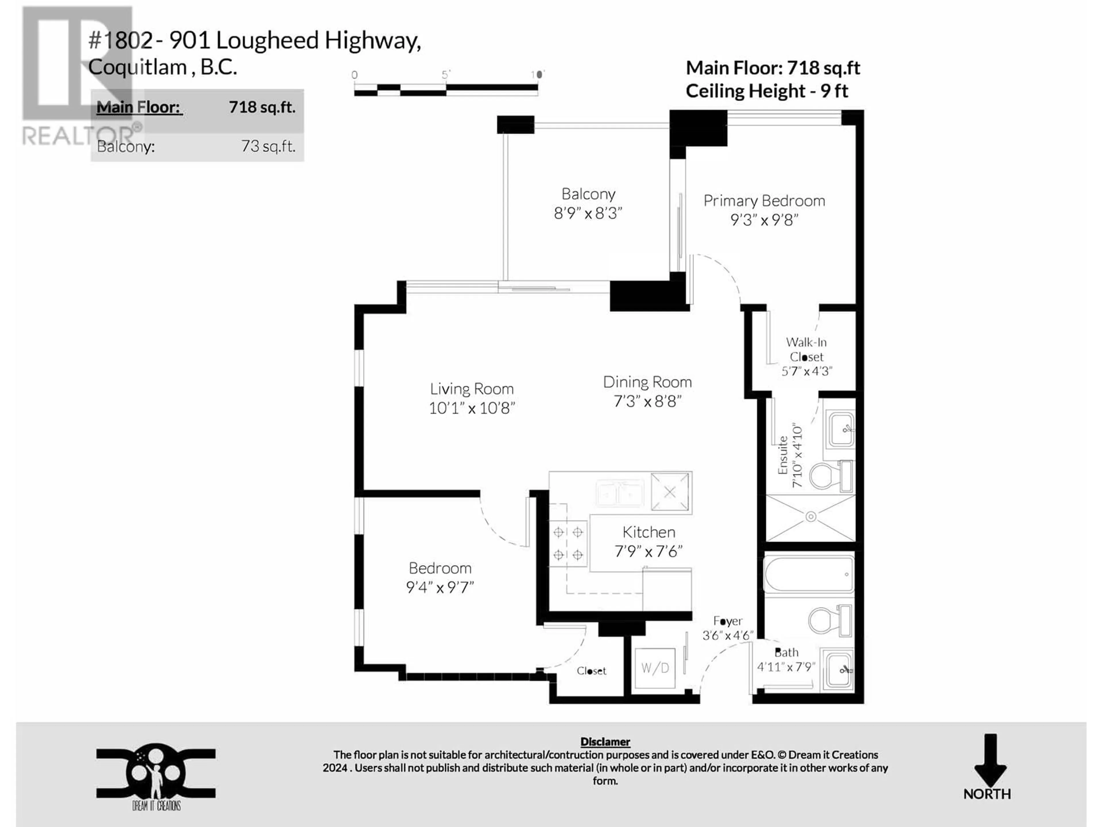 Floor plan for 1802 901 LOUGHEED HIGHWAY, Coquitlam British Columbia V3K3T3