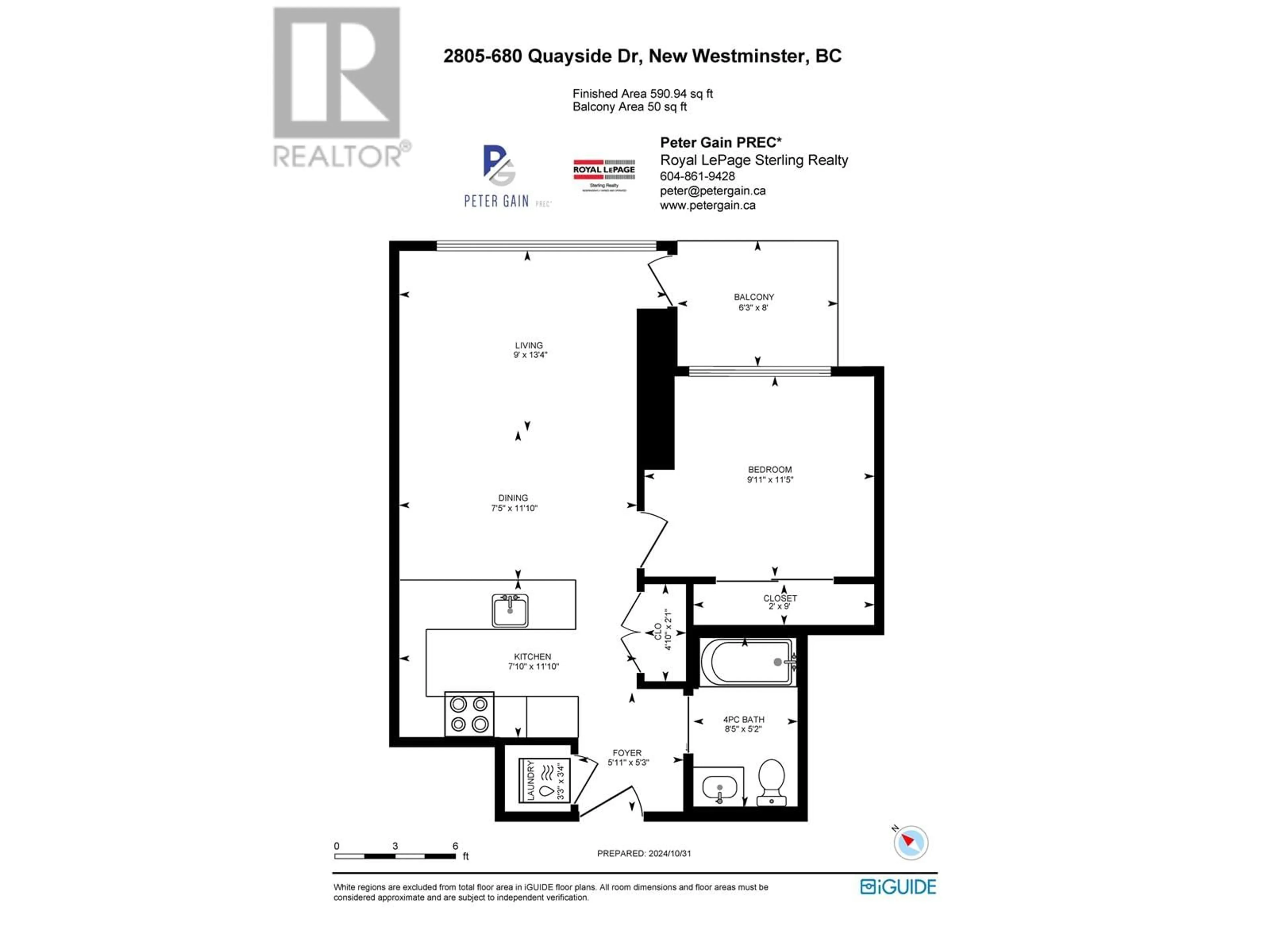 Floor plan for 2805 680 QUAYSIDE DRIVE, New Westminster British Columbia V3M0P2