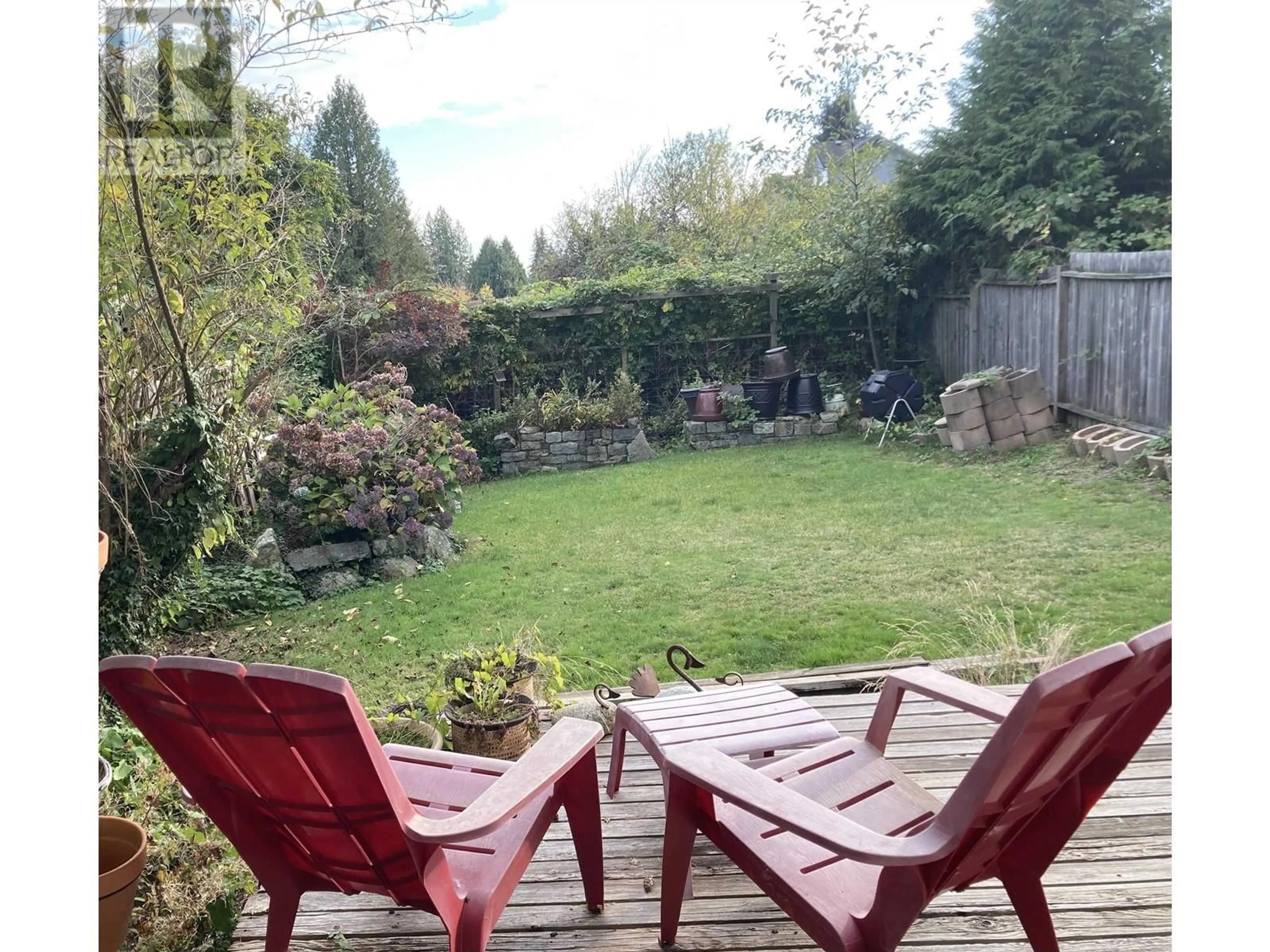 Patio, the fenced backyard for 1 753 HILLCREST ROAD, Gibsons British Columbia V0N1V9