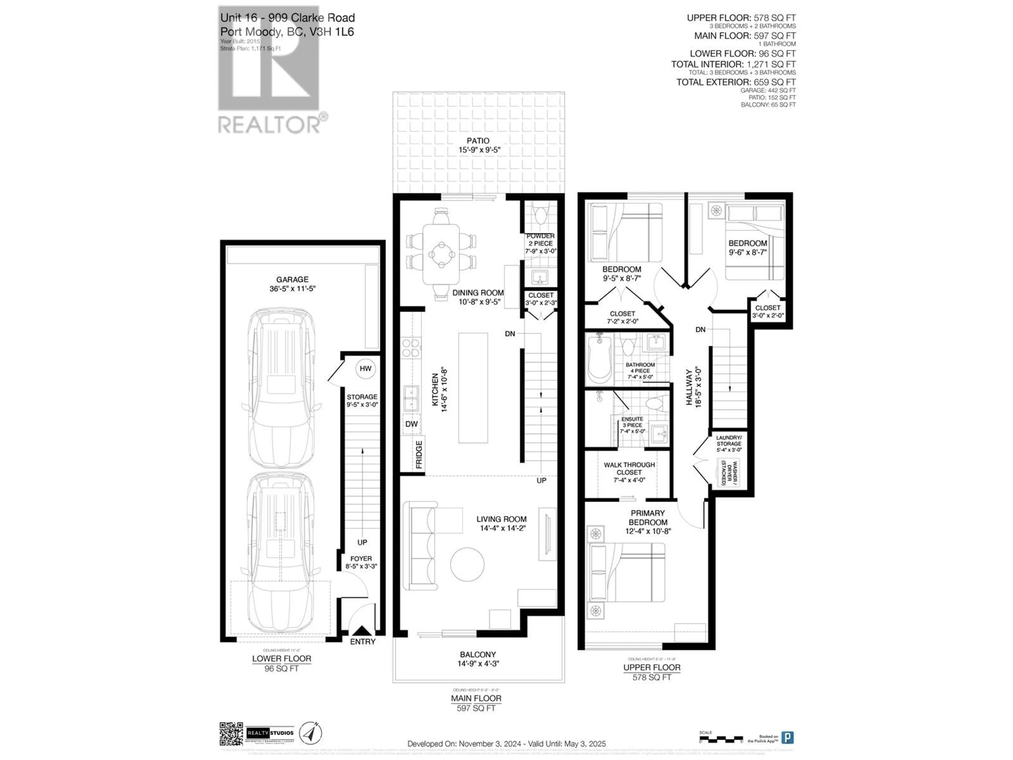 Floor plan for 16 909 CLARKE ROAD, Port Moody British Columbia V3H1L6