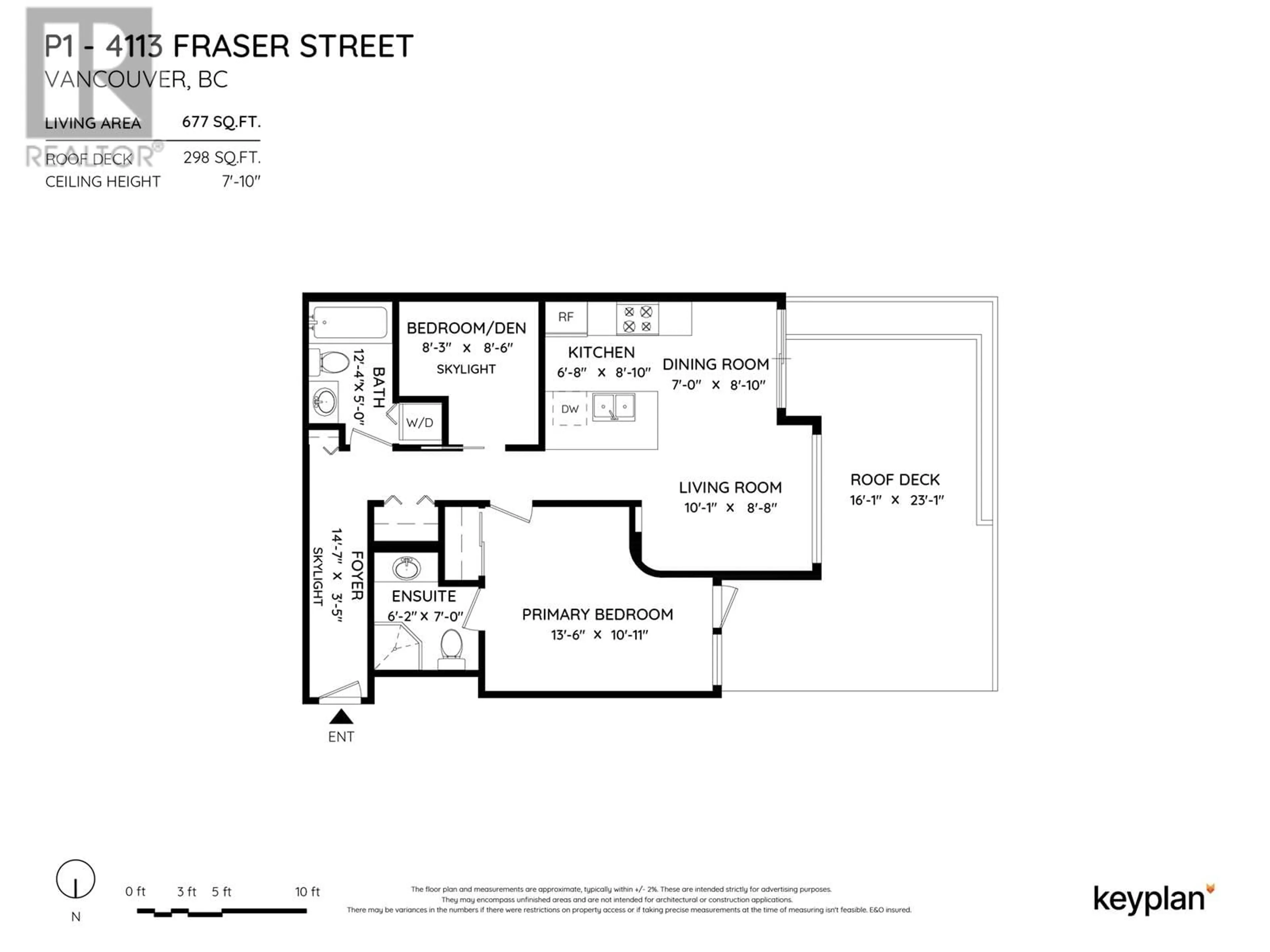 Floor plan for P1 4113 FRASER STREET, Vancouver British Columbia V5V4E9