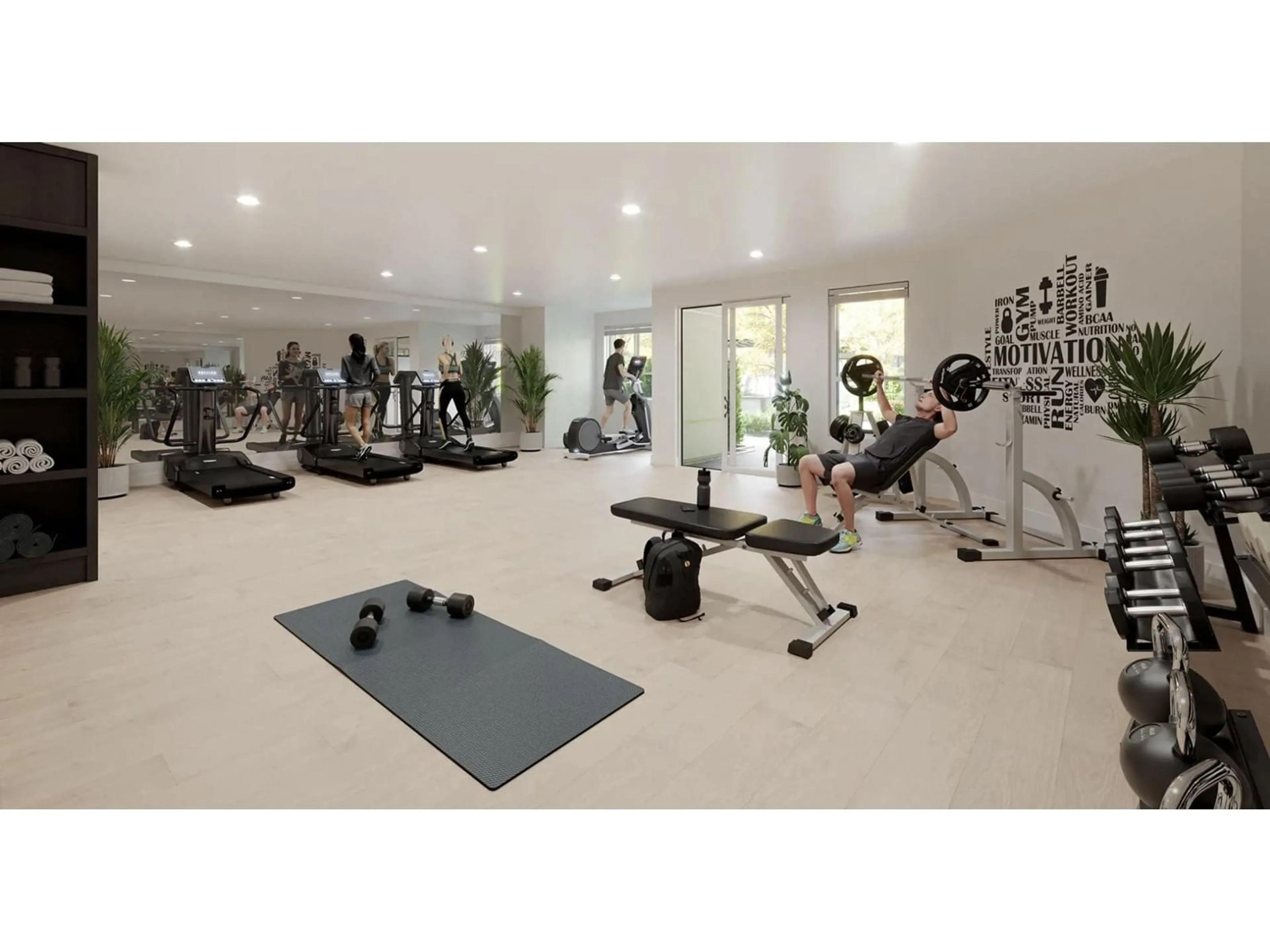 Gym or fitness room, wood floors for 112 13458 95TH AVENUE, Surrey British Columbia V3R7W4