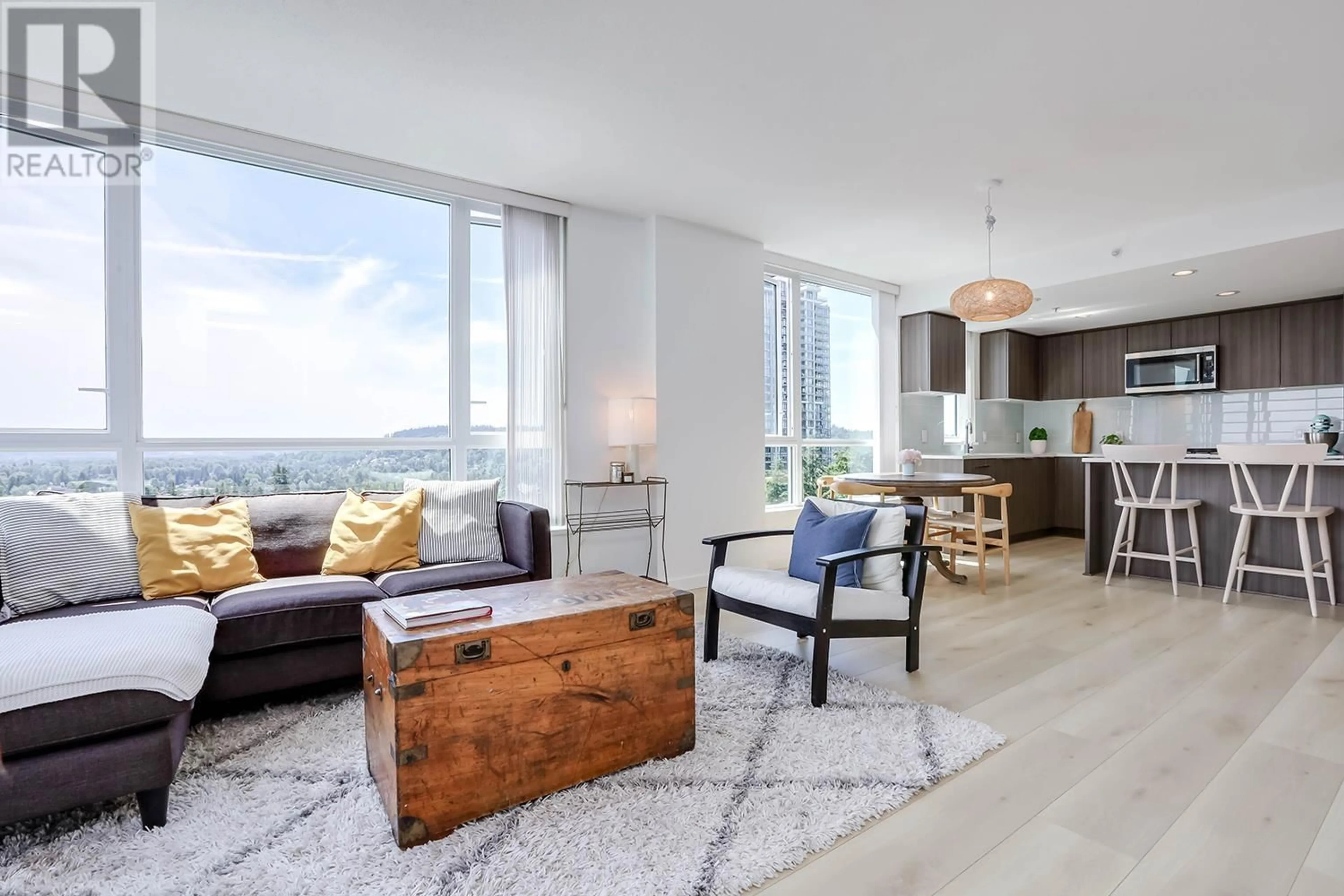 Living room, wood floors for 1703 3096 WINDSOR GATE, Coquitlam British Columbia V3B0P4