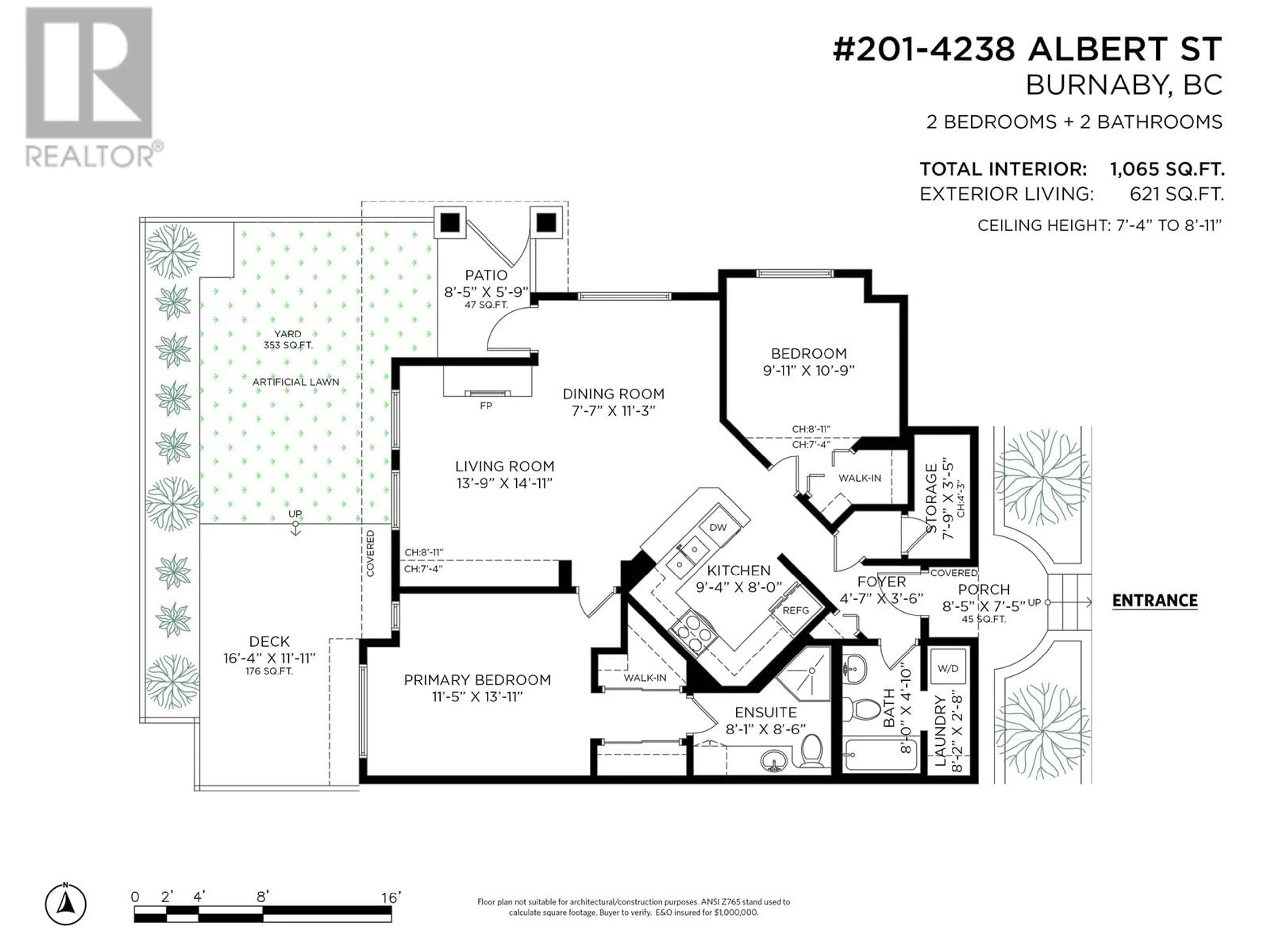 Floor plan for 201 4238 ALBERT STREET, Burnaby British Columbia V5C6T1