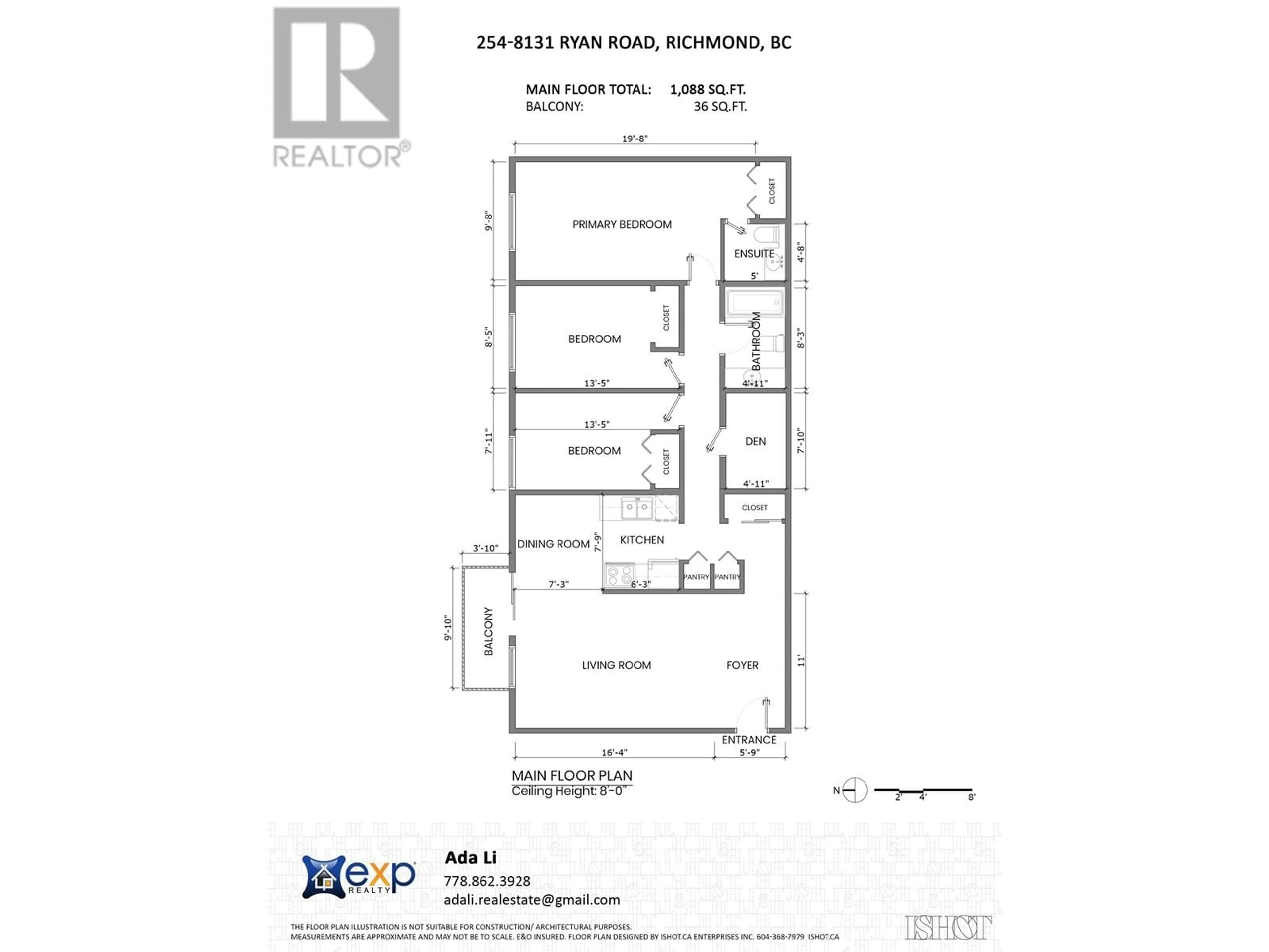 Floor plan for 254 8131A RYAN ROAD, Richmond British Columbia V7A2E4