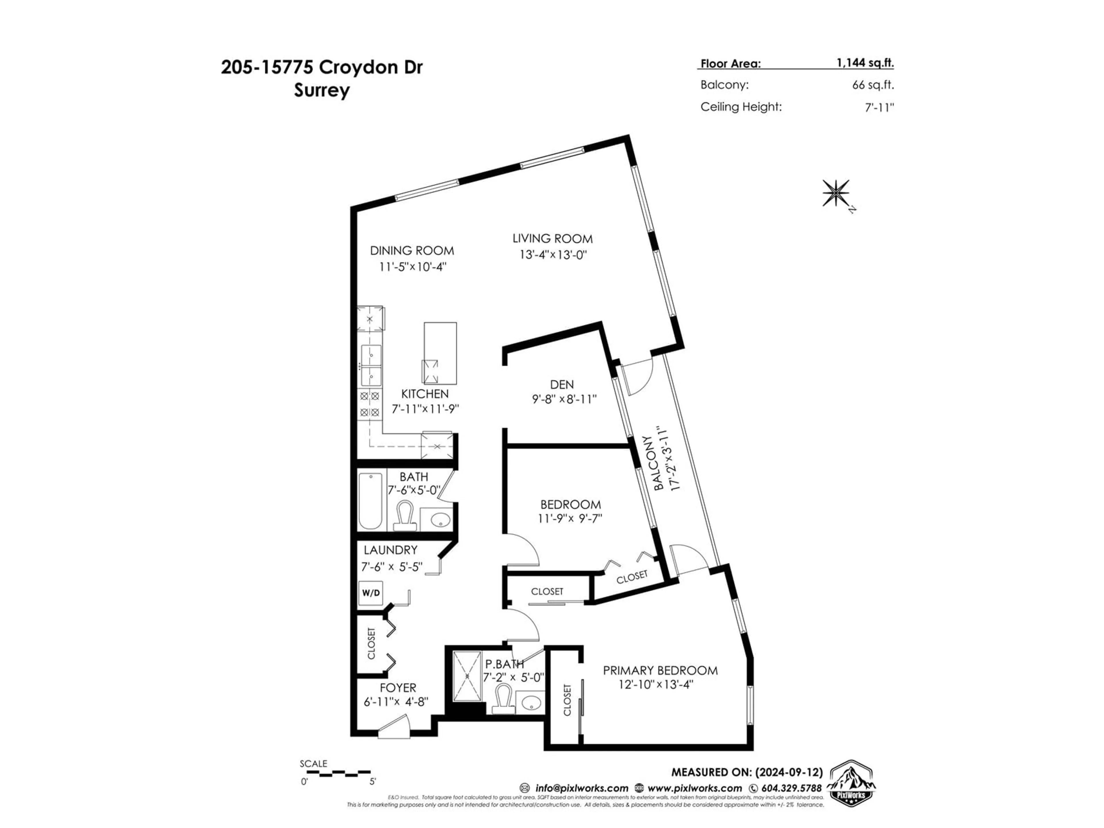 Floor plan for 205 15775 CROYDON DRIVE, Surrey British Columbia V3Z2L6