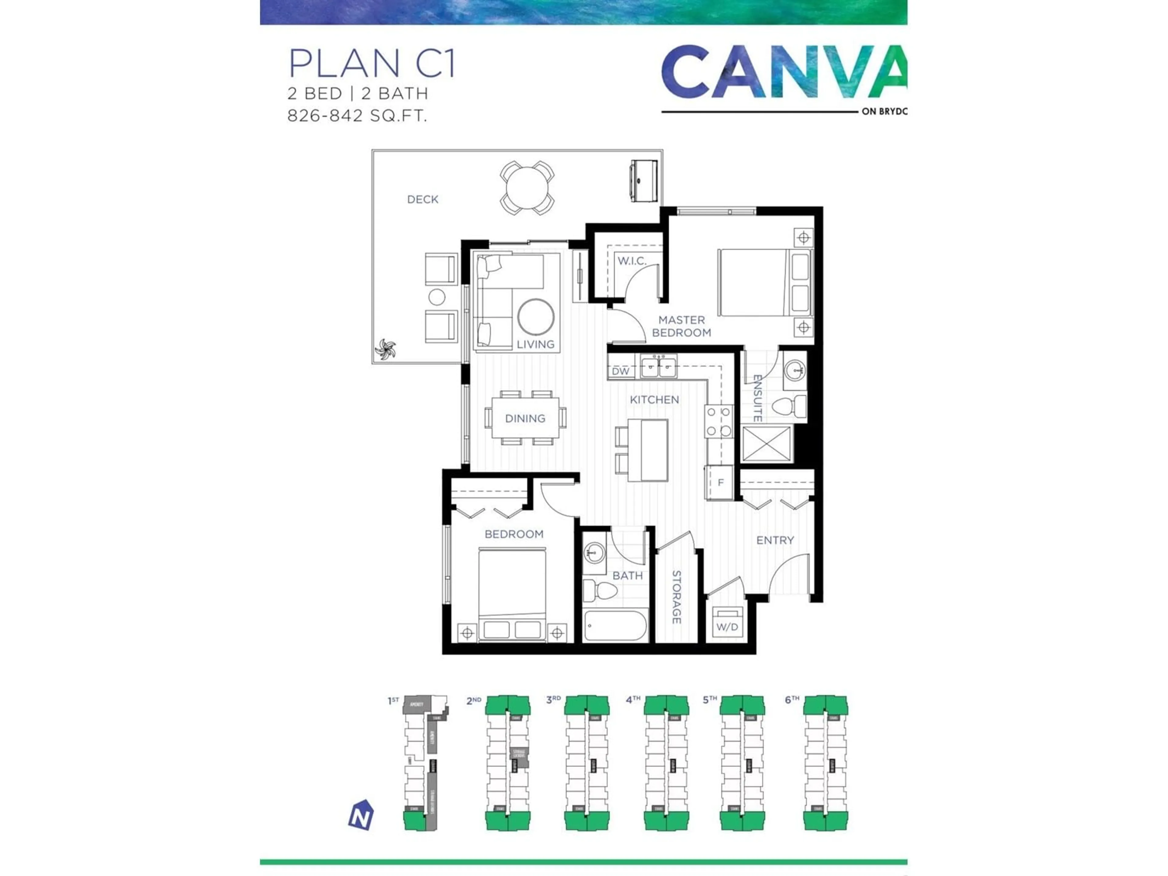 Floor plan for 614 5504 BRYDON CRESCENT, Langley British Columbia V3A0R3