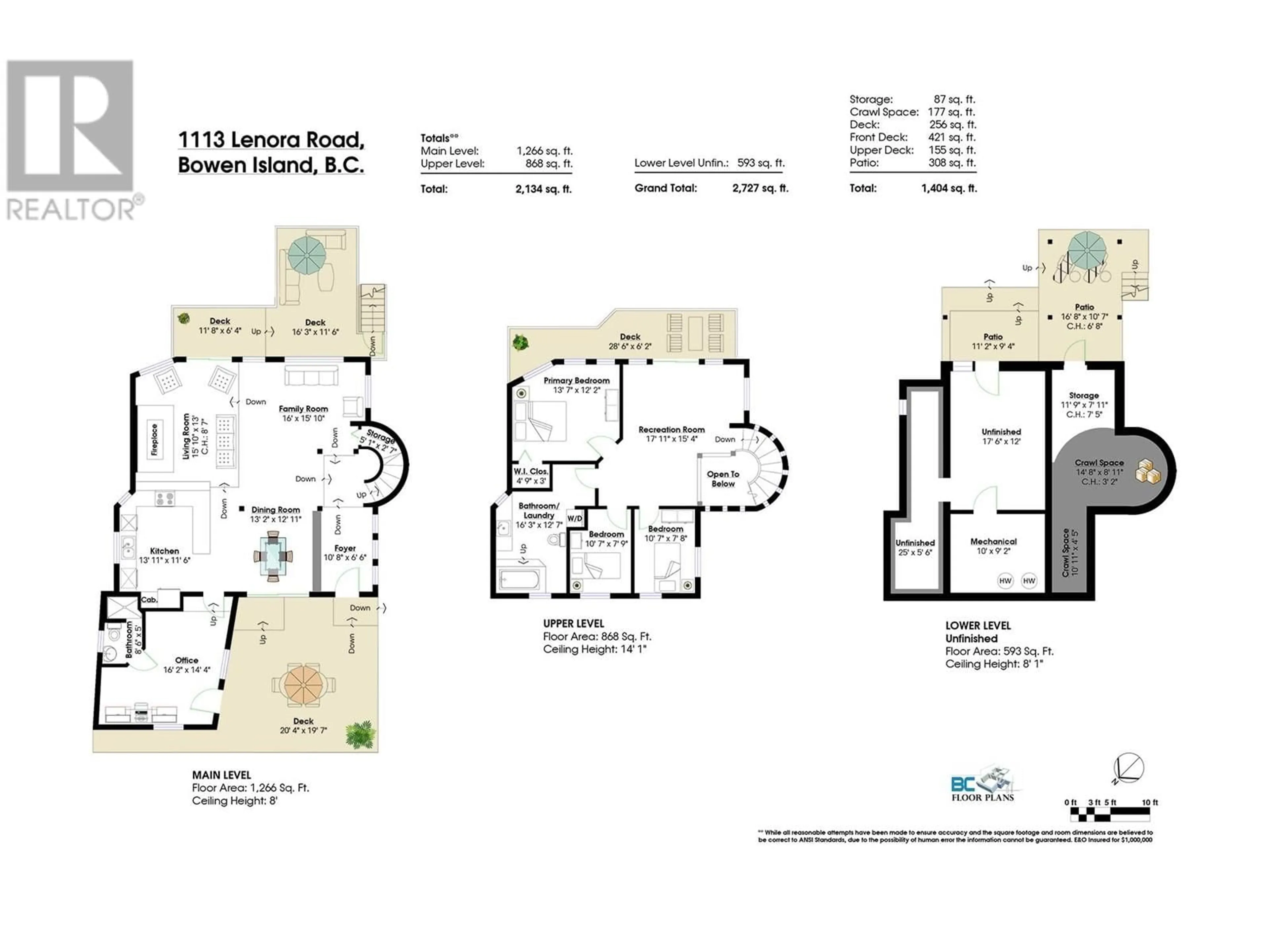 Floor plan for 1113 LENORA ROAD, Bowen Island British Columbia V0N1G1