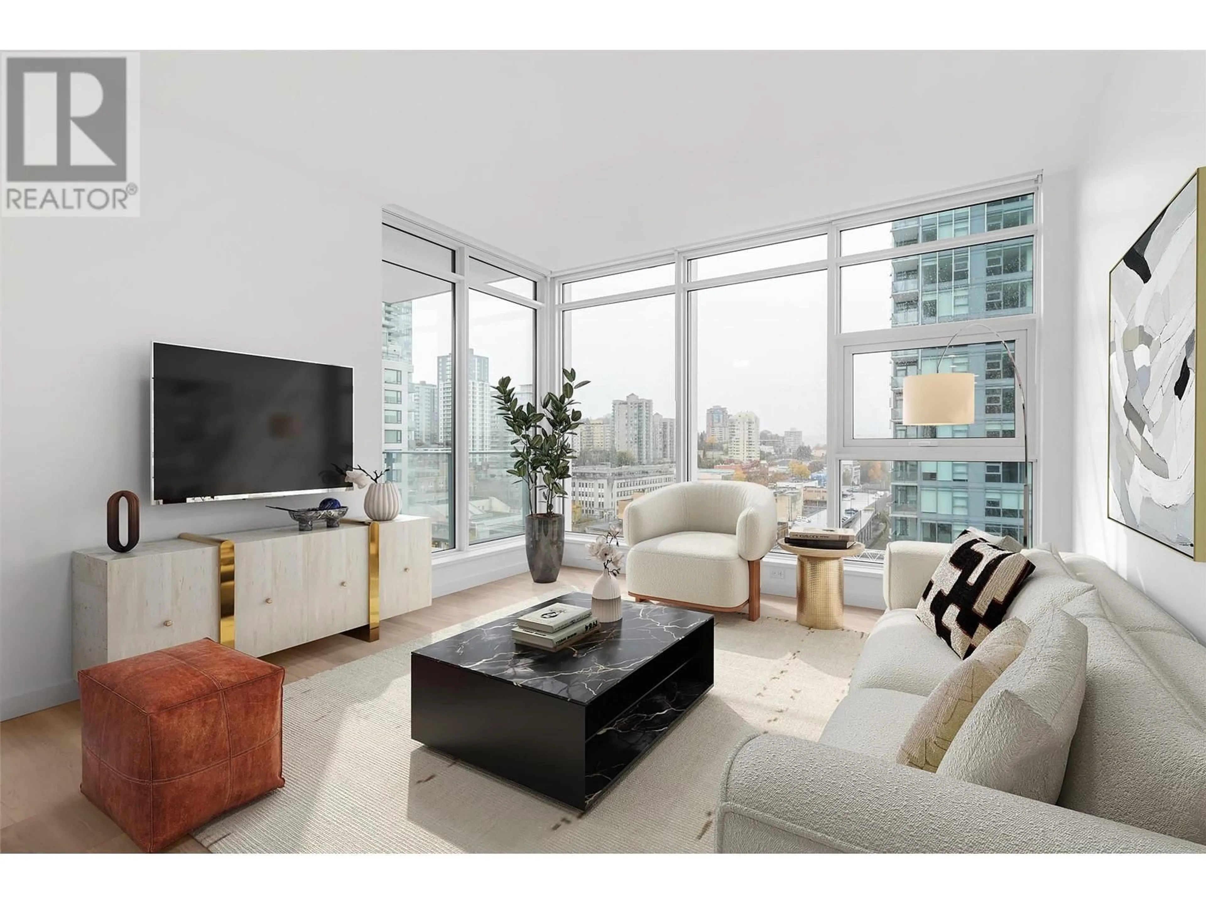 Living room, wood floors for 1204 680 QUAYSIDE DRIVE, New Westminster British Columbia V3M0P2