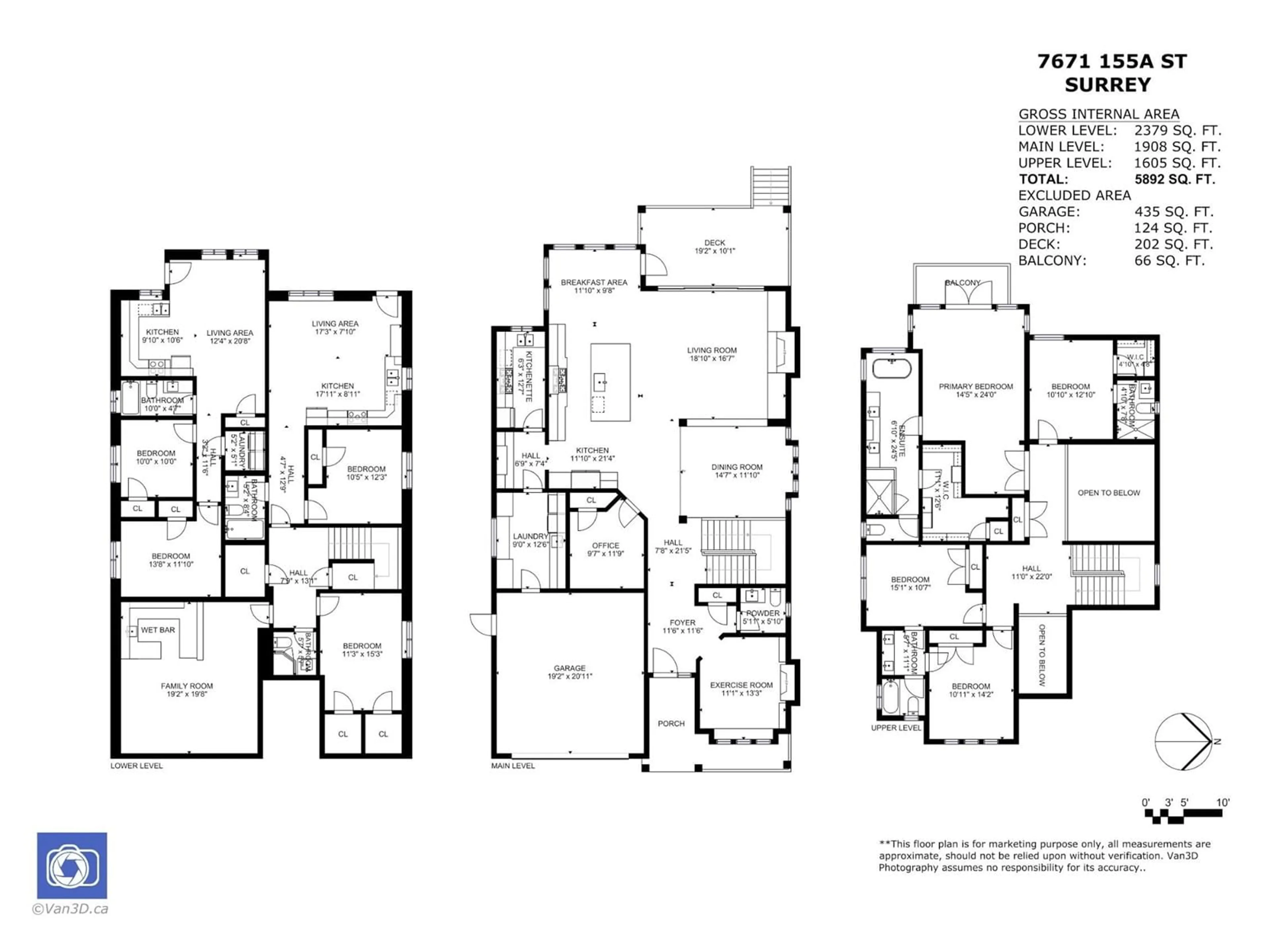 Floor plan for 7671 155A STREET, Surrey British Columbia V3S3P3