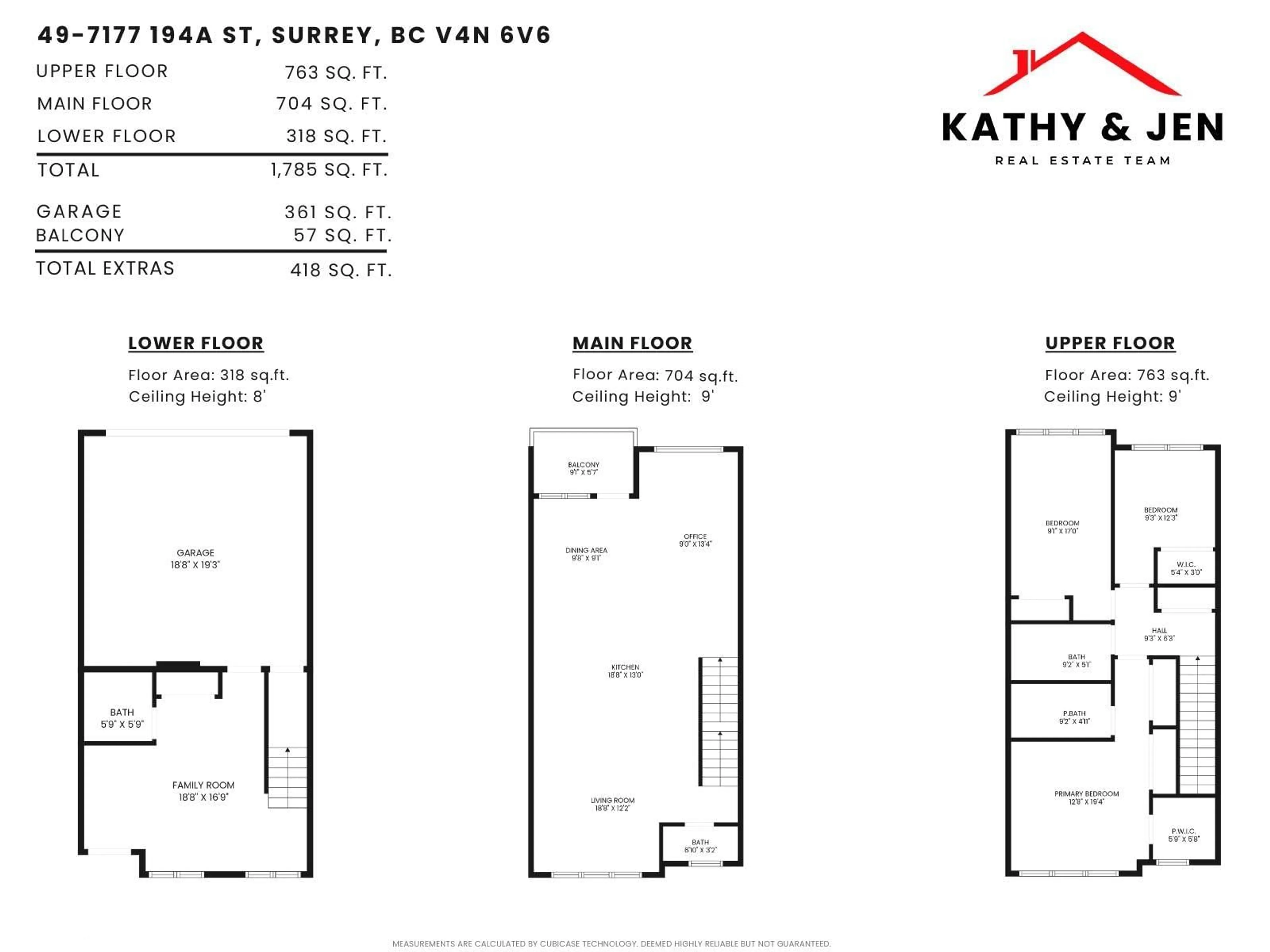 Floor plan for 49 7177 194A STREET, Surrey British Columbia V4N1N3