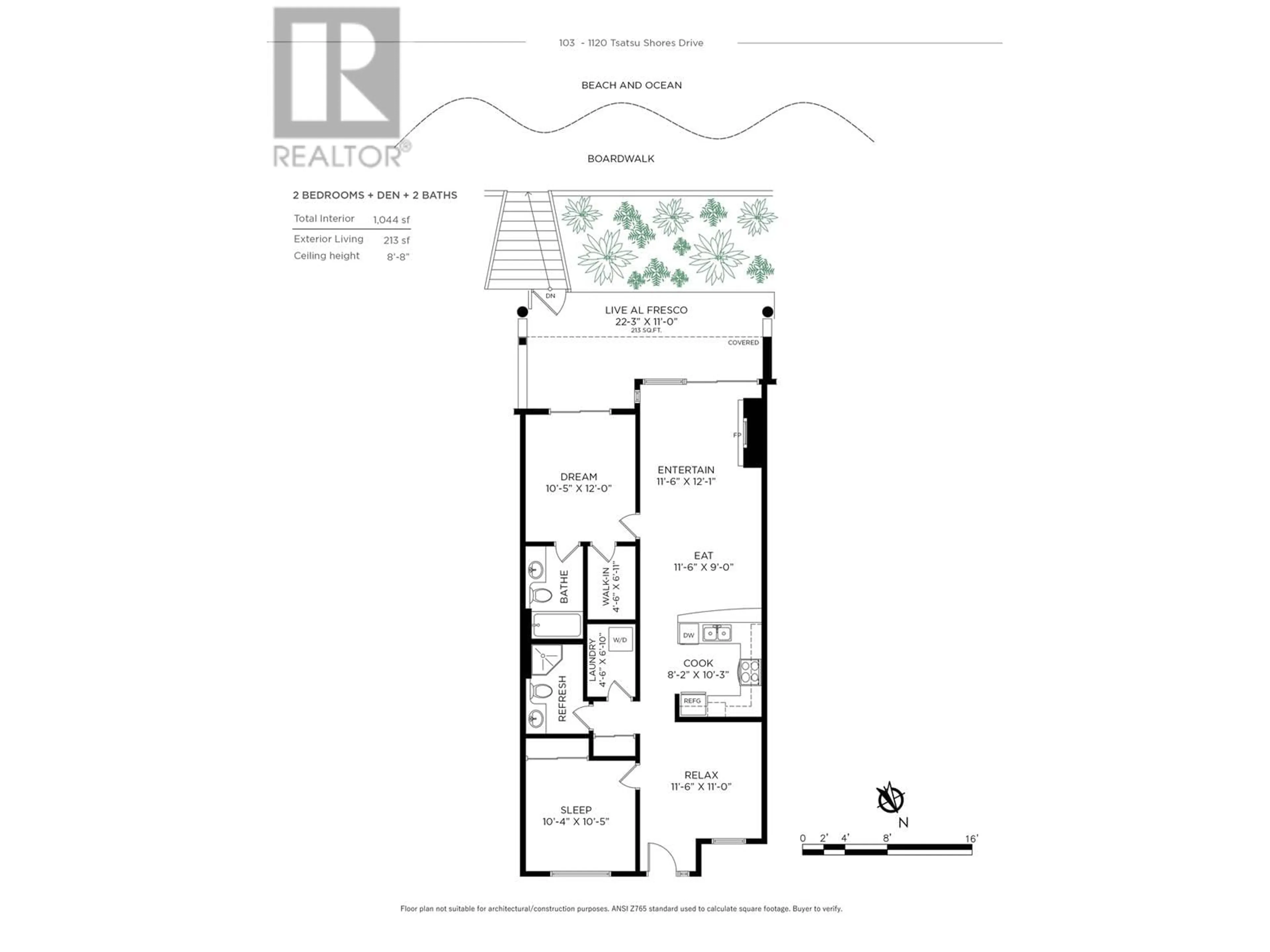 Floor plan for 103 1120 TSATSU SHORES DRIVE, Tsawwassen British Columbia V4M4G3