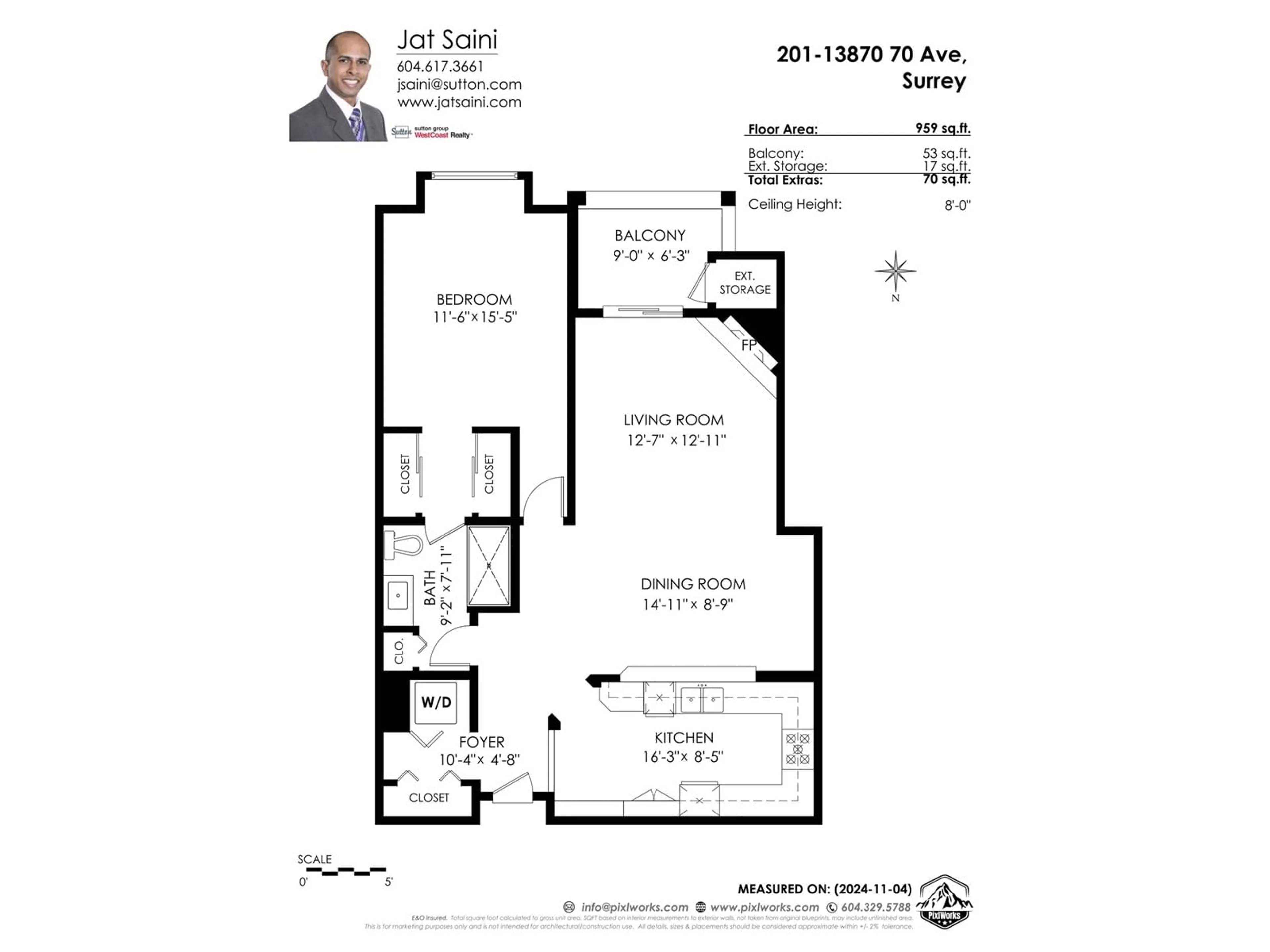 Floor plan for 201 13870 70 AVENUE, Surrey British Columbia V3W0R9