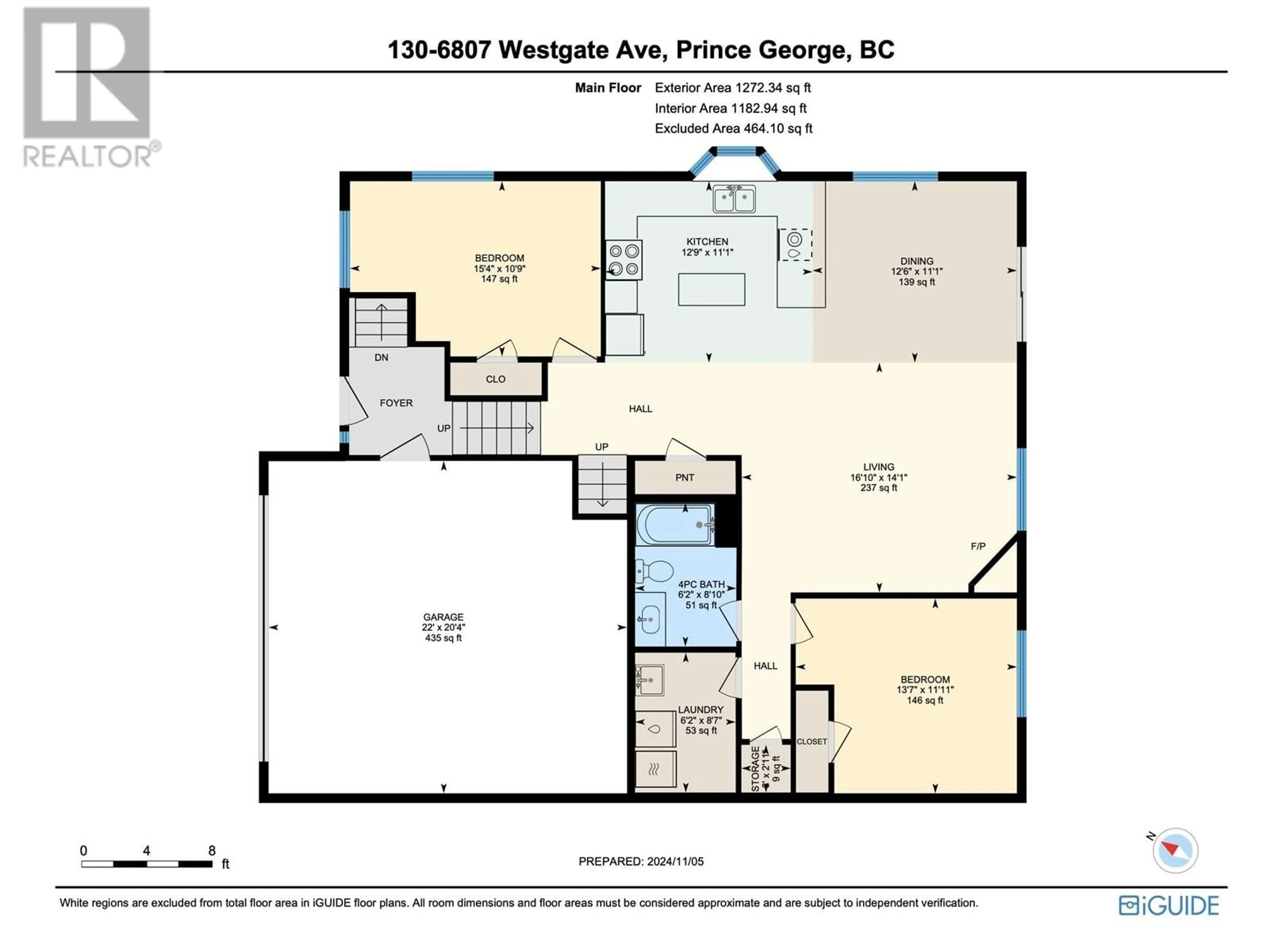 Floor plan for 130 6807 WESTGATE AVENUE, Prince George British Columbia V2N5T8