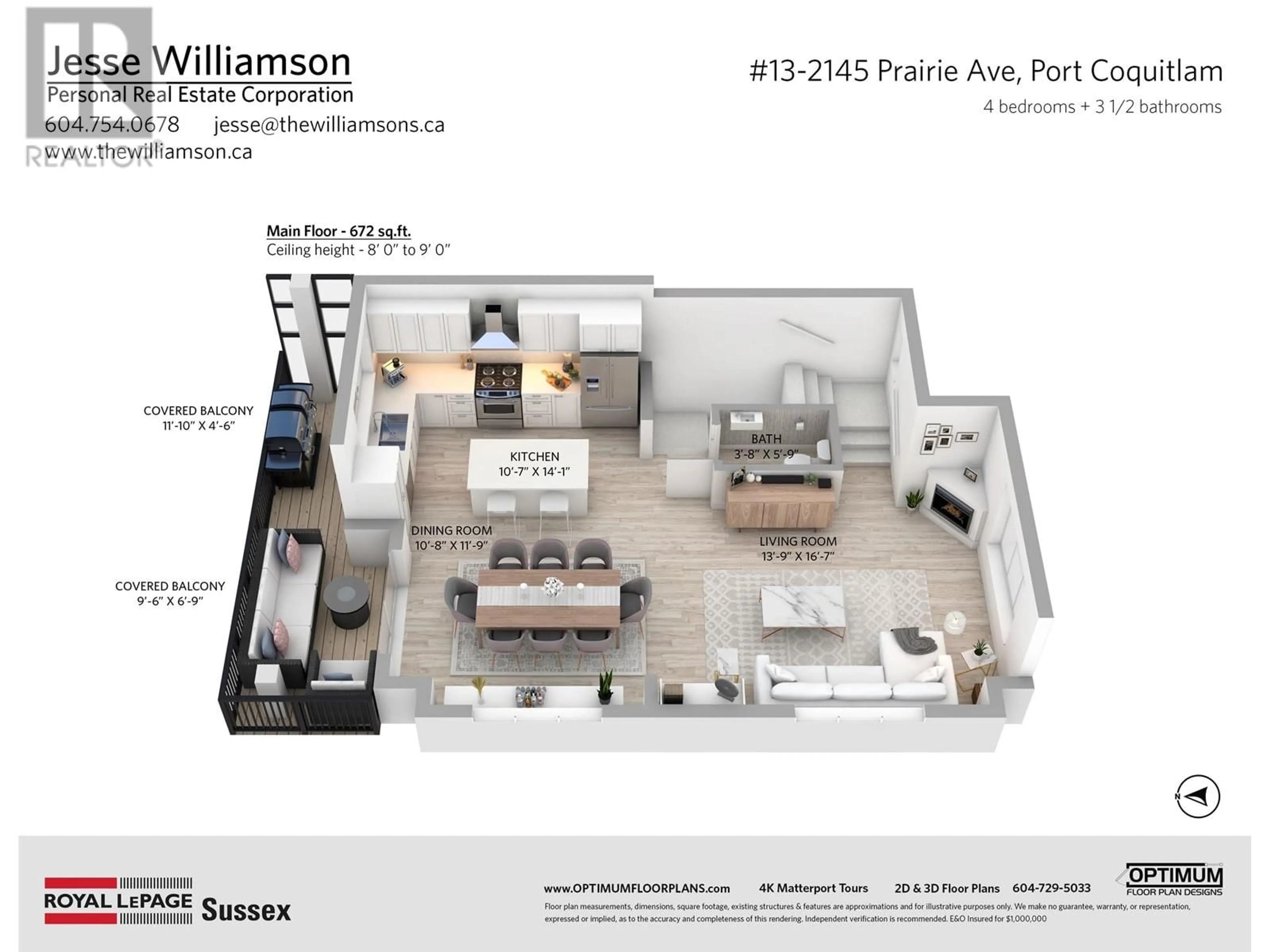 Floor plan for 13 2145 PRAIRIE AVENUE, Port Coquitlam British Columbia V3B0P1