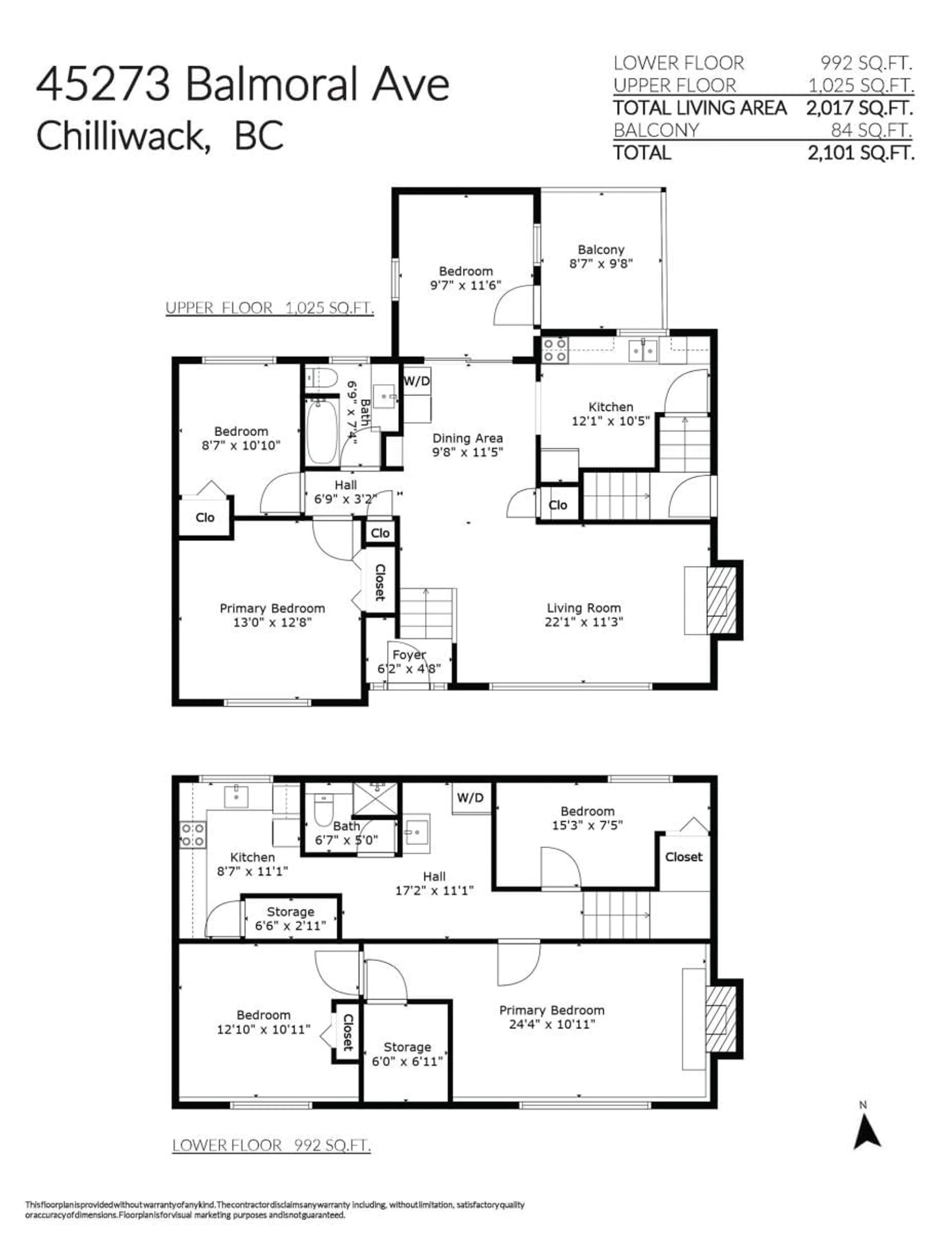 Floor plan for 45273 BALMORAL AVENUE, Chilliwack British Columbia V2R3G9