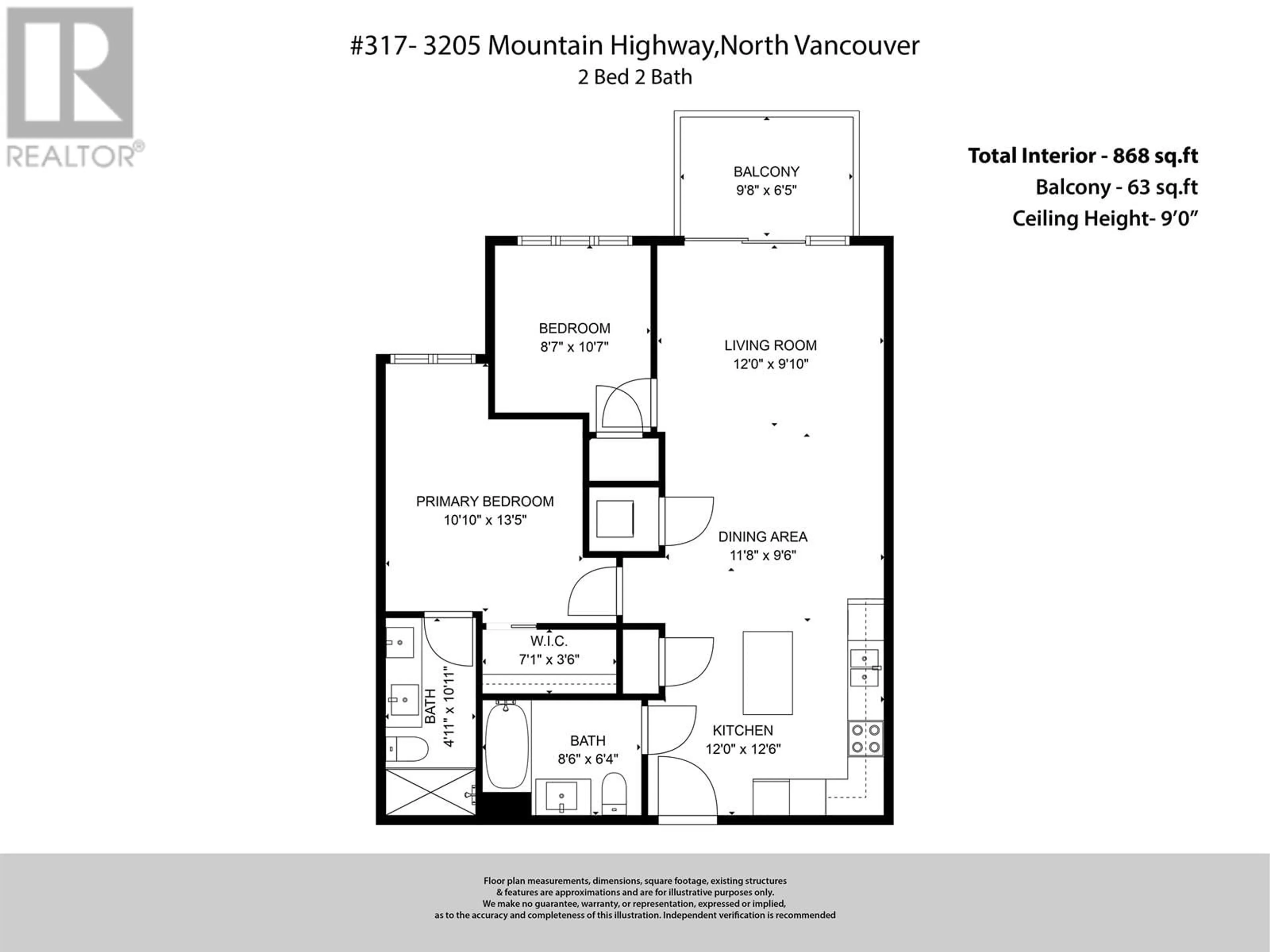 Floor plan for 317 3205 MOUNTAIN HIGHWAY, North Vancouver British Columbia V7K0A3