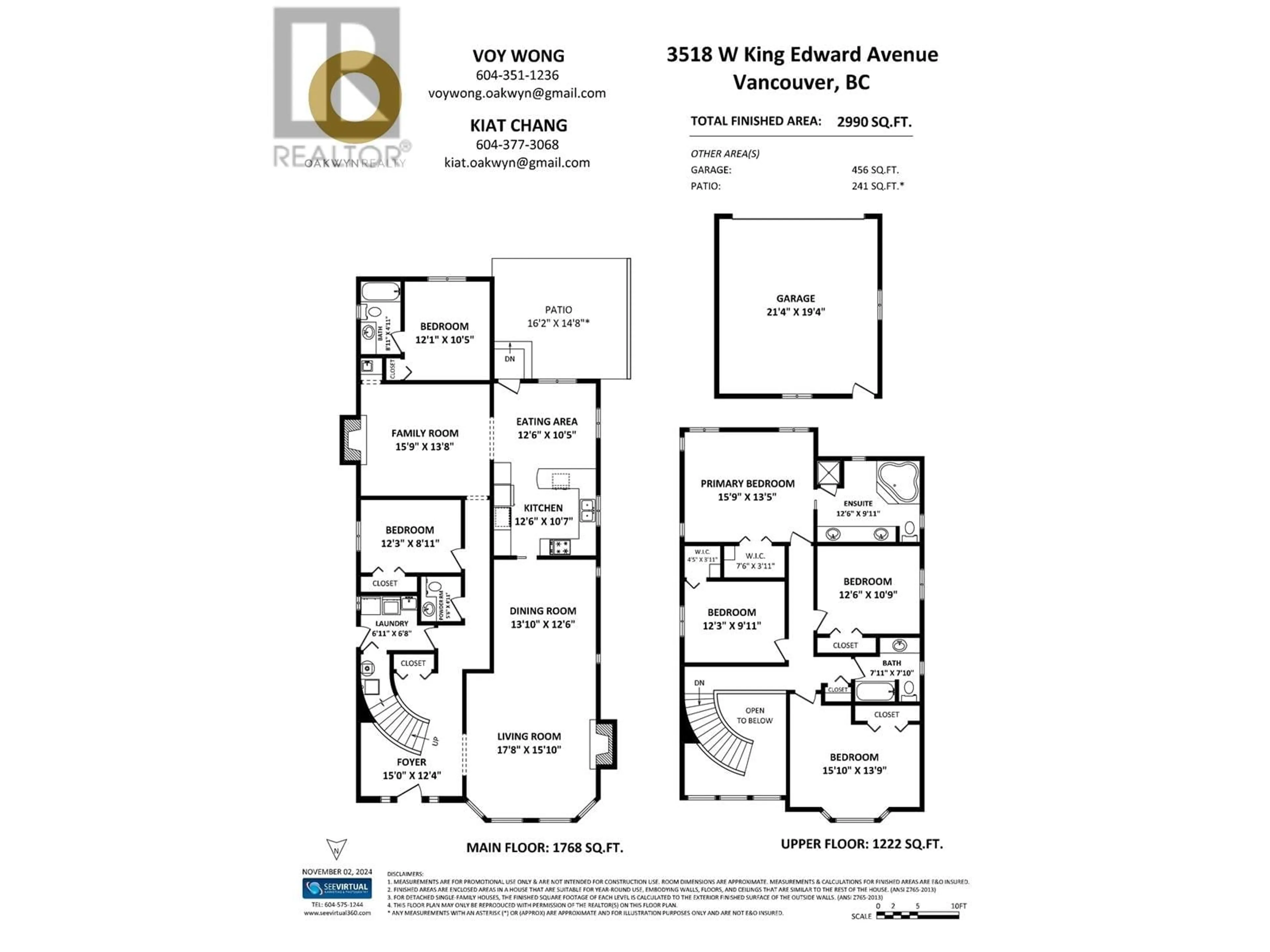 Floor plan for 3518 W KING EDWARD AVENUE, Vancouver British Columbia V6S1M5