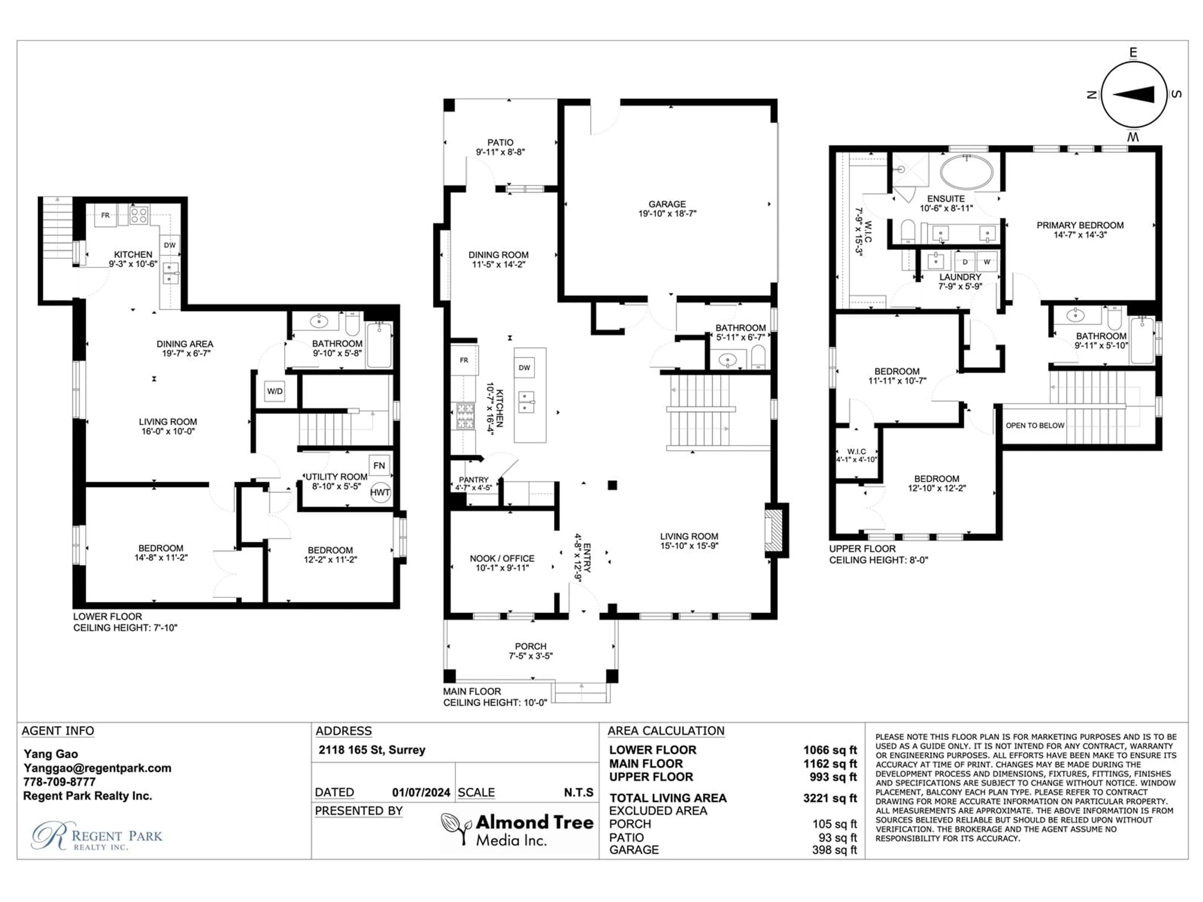 Floor plan for 2118 165 STREET, Surrey British Columbia V3Z0V7