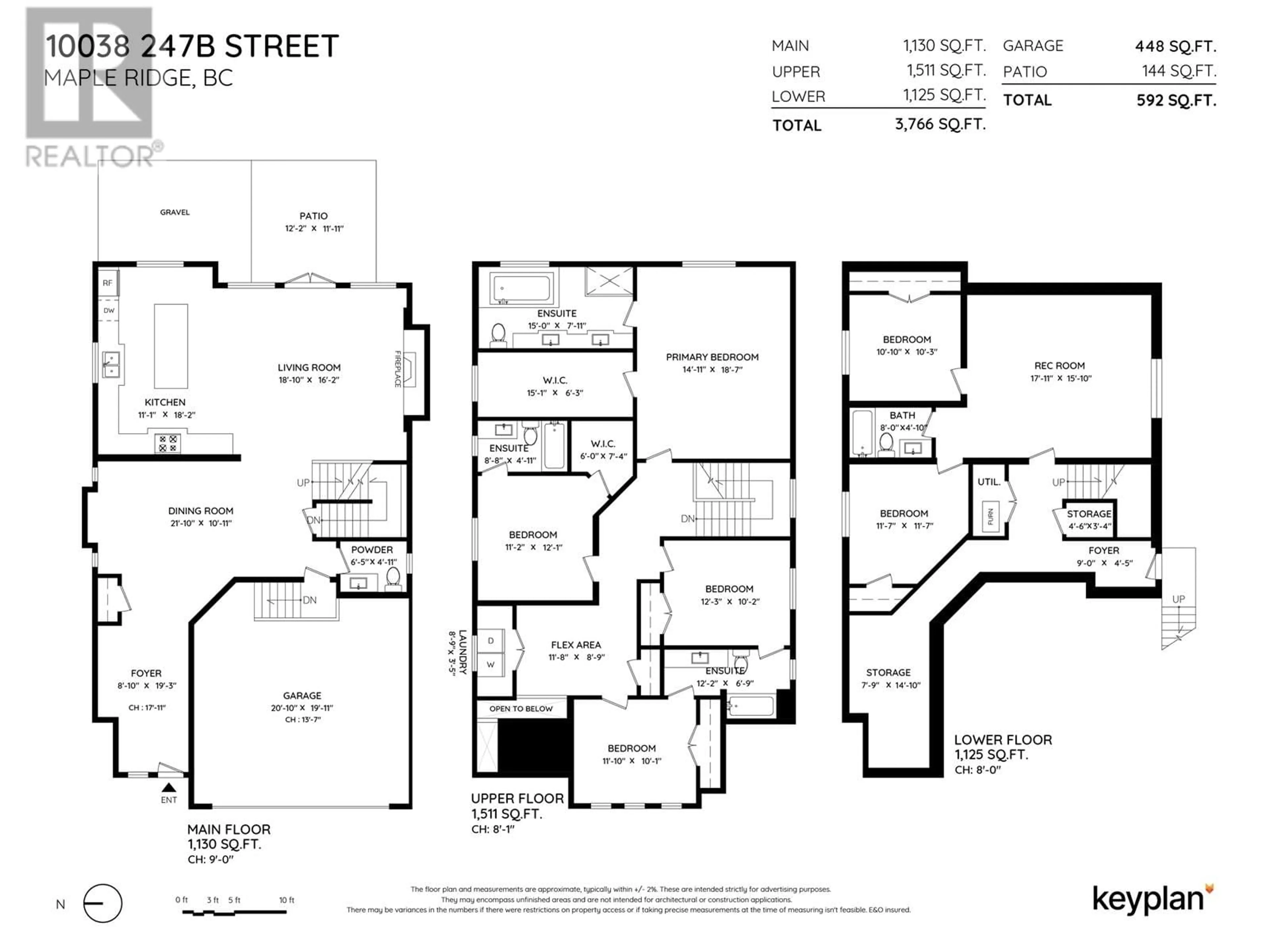 Floor plan for 10038 247B STREET, Maple Ridge British Columbia V2W0H1